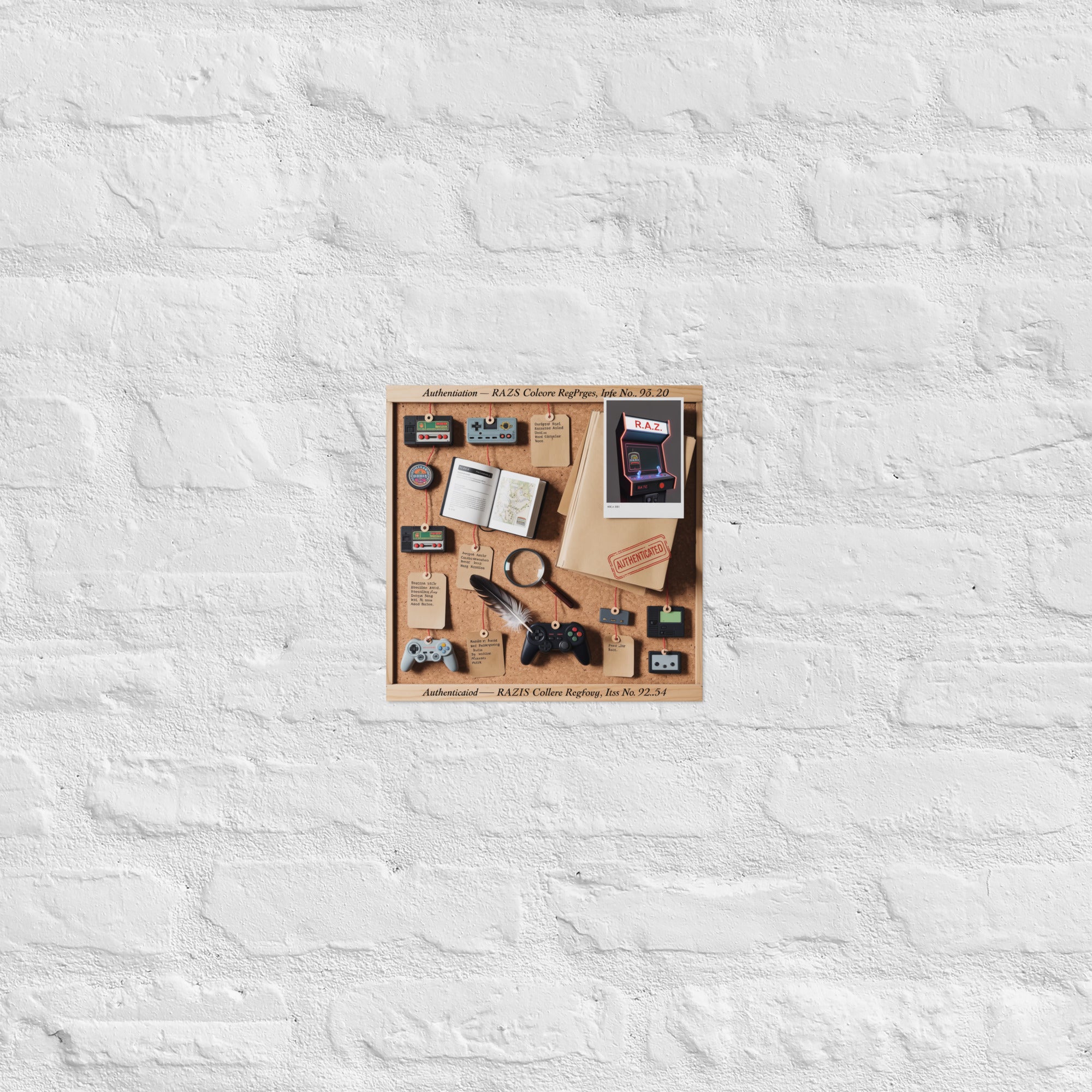 Detail of Dead Drop premium gaming print, 10×10 inch