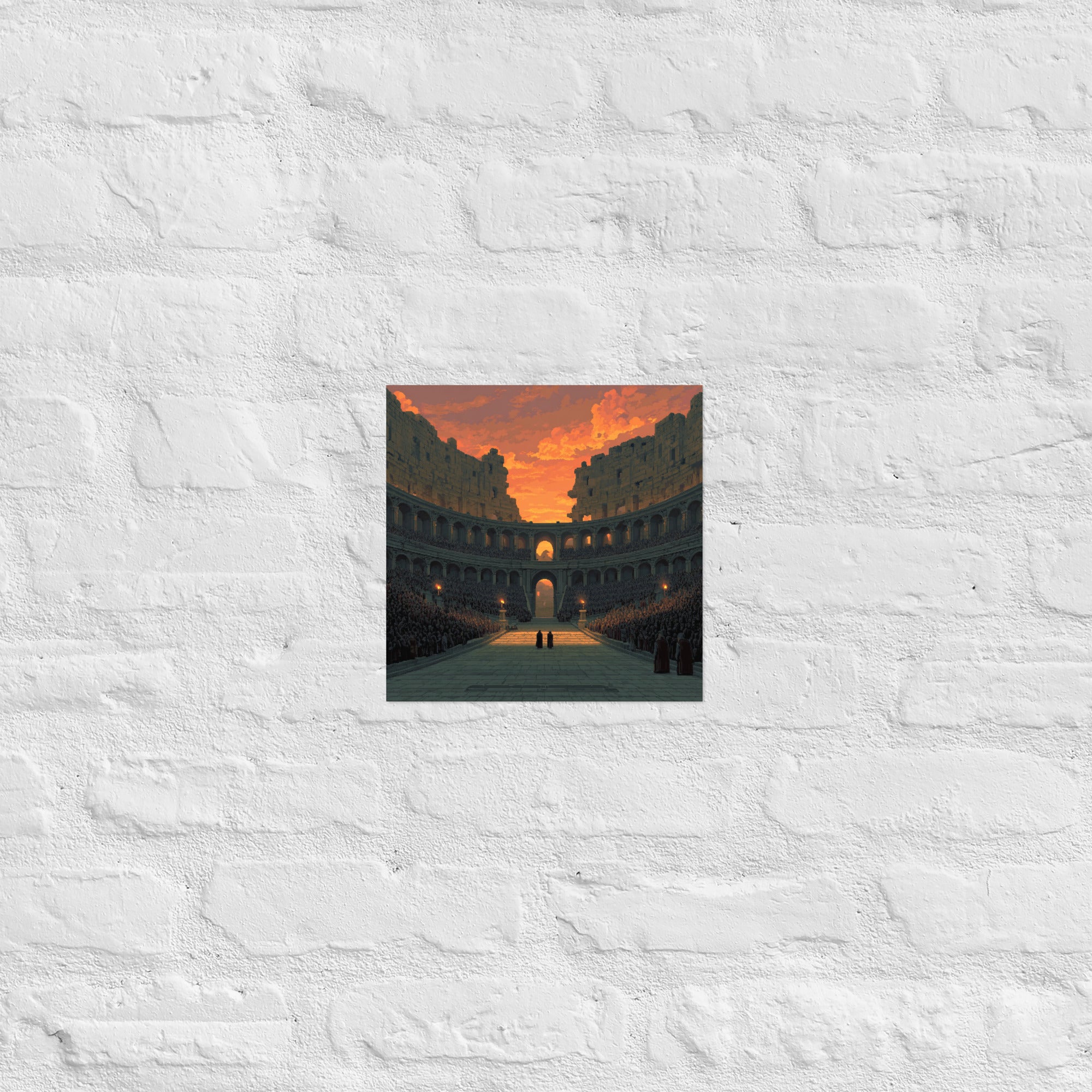 Detail of Pixel Colosseum poster, 10×10 inch
