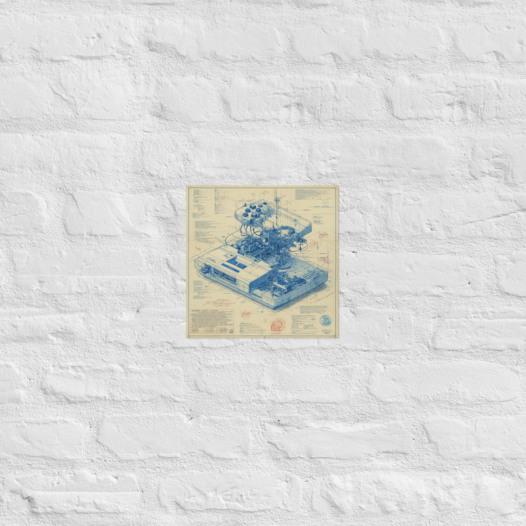 Detail of architect console poster, 10×10 inch