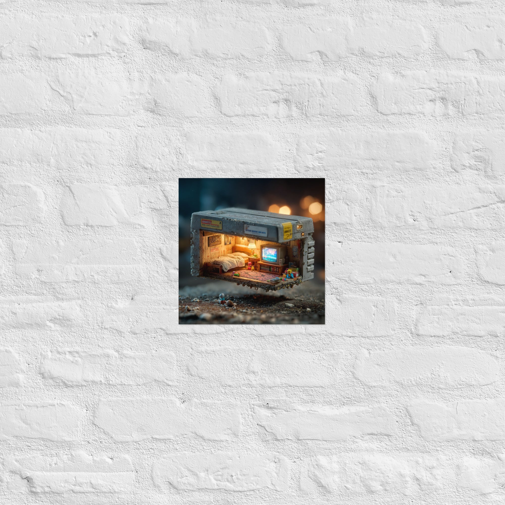 Detail of memory cartridge poster, 10×10 inch