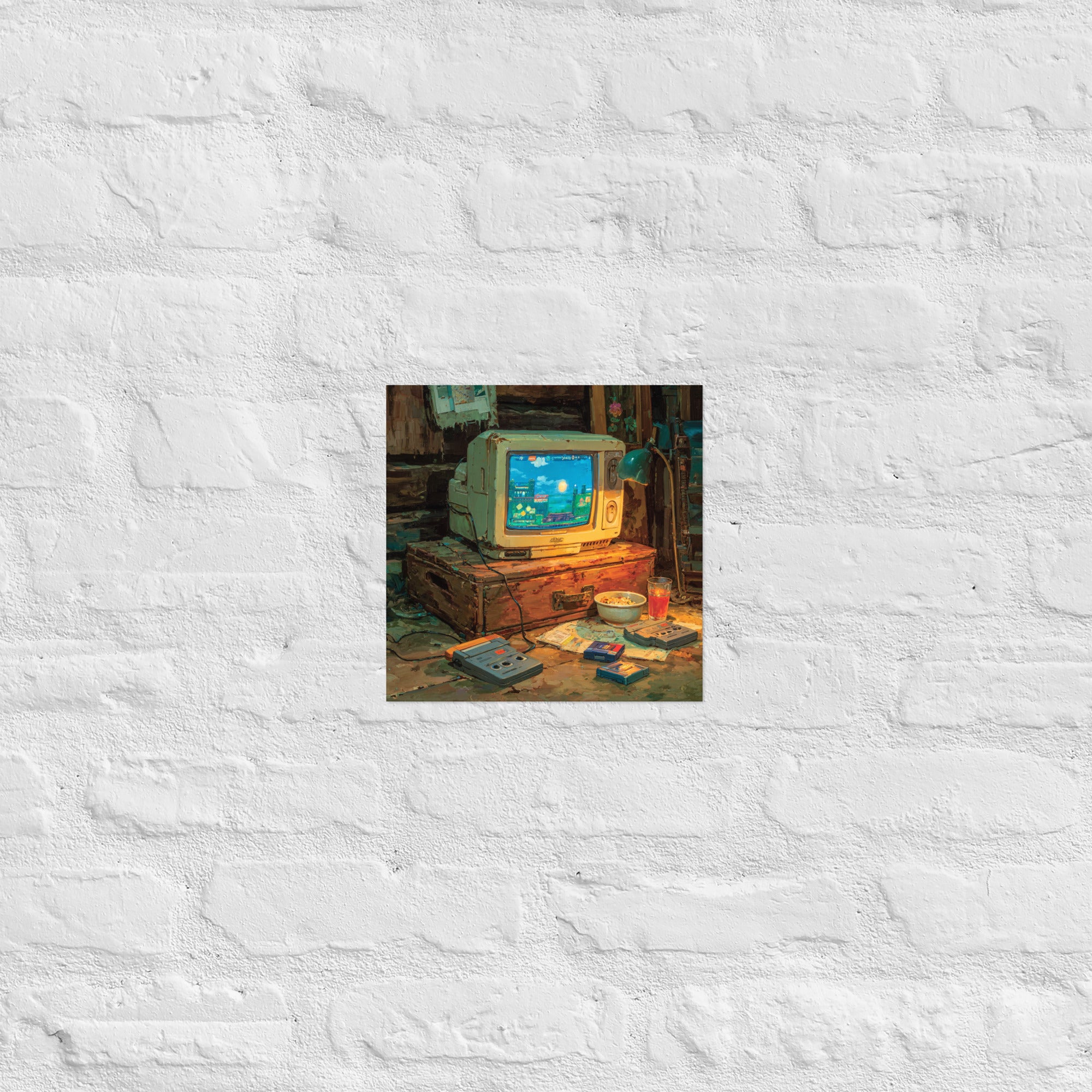 Detail of 8-Bit Altar poster, 10×10 inch