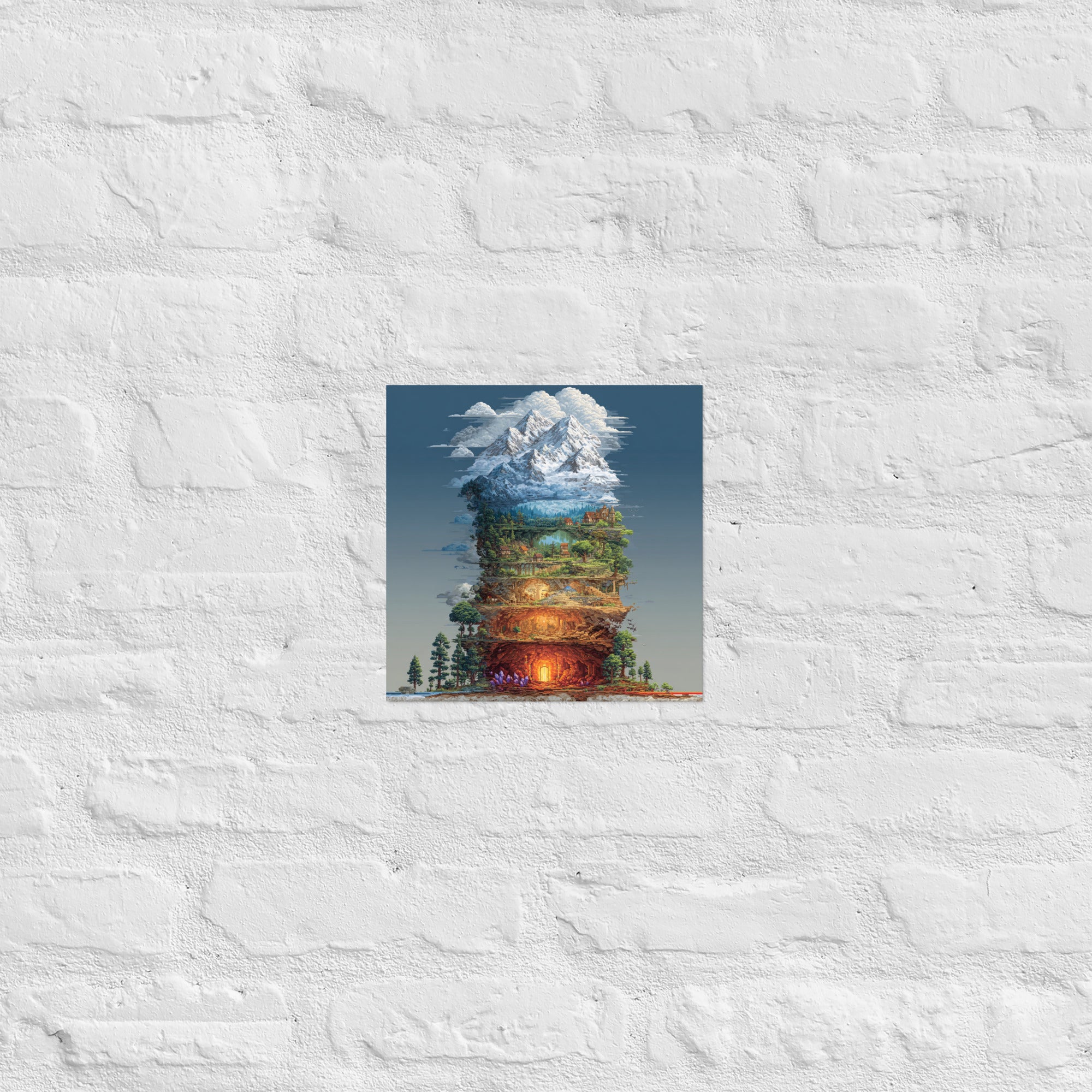 Detail of biome codex pixel poster, 10×10 inch