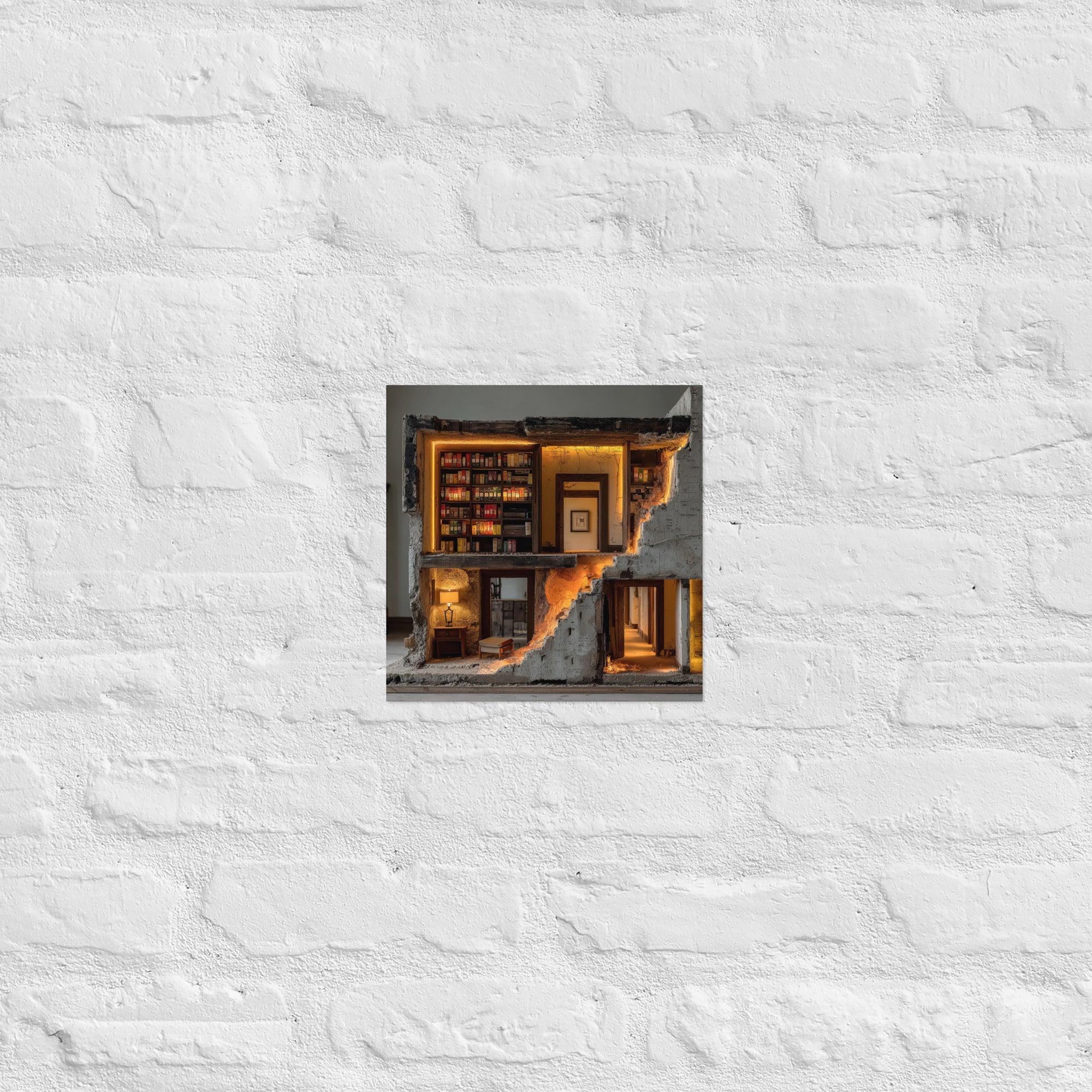 Detail of cartridge reliquary poster showing label and connector detail, 10×10 inch size