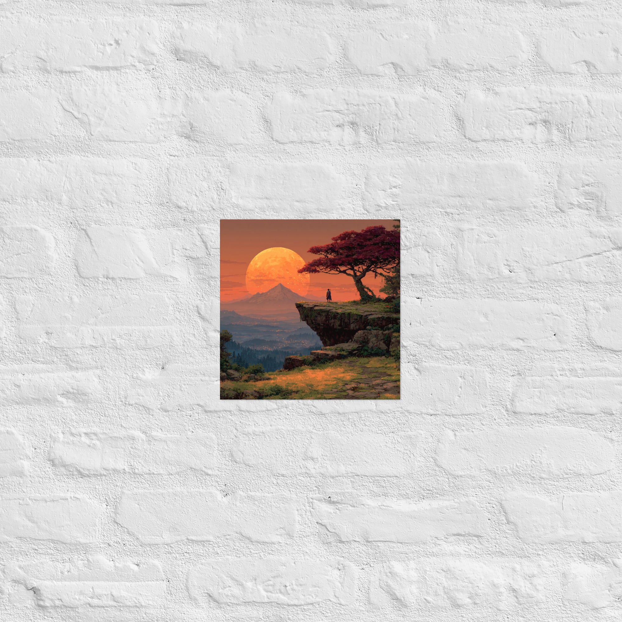 Detail of The Last Checkpoint premium cinematic gaming print, 10×10 inch size