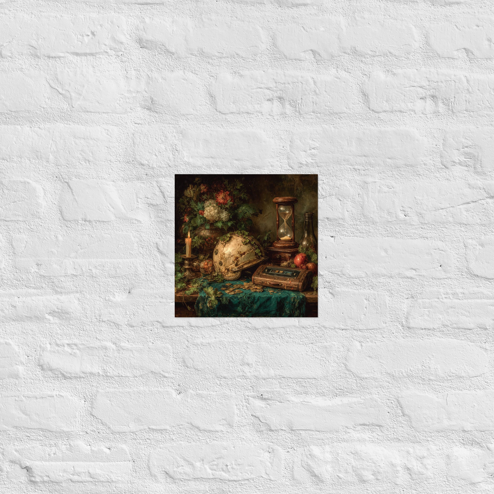 Detail of Vanitas Player One premium gaming print showing still-life composition, 10×10 inch size