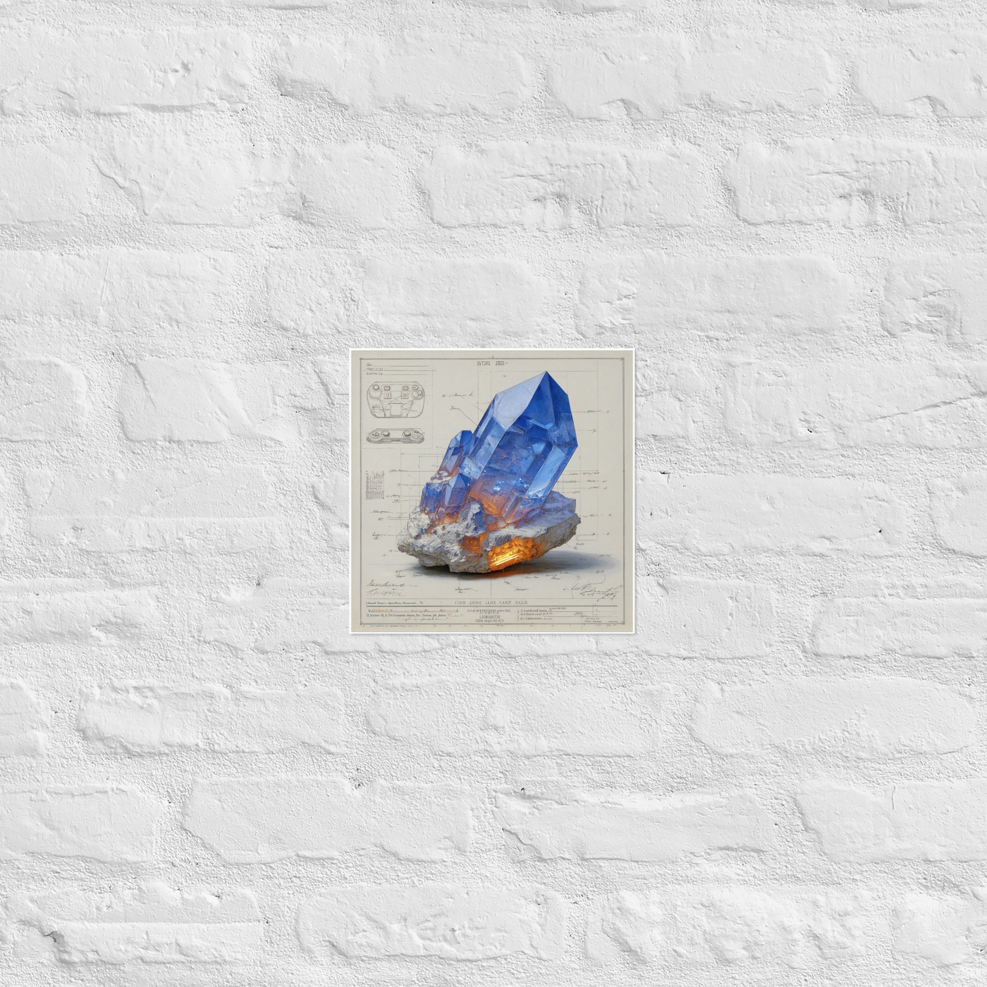 Detail of Specimen 001/500 premium gaming print showing catalog watermark, 10×10 inch size