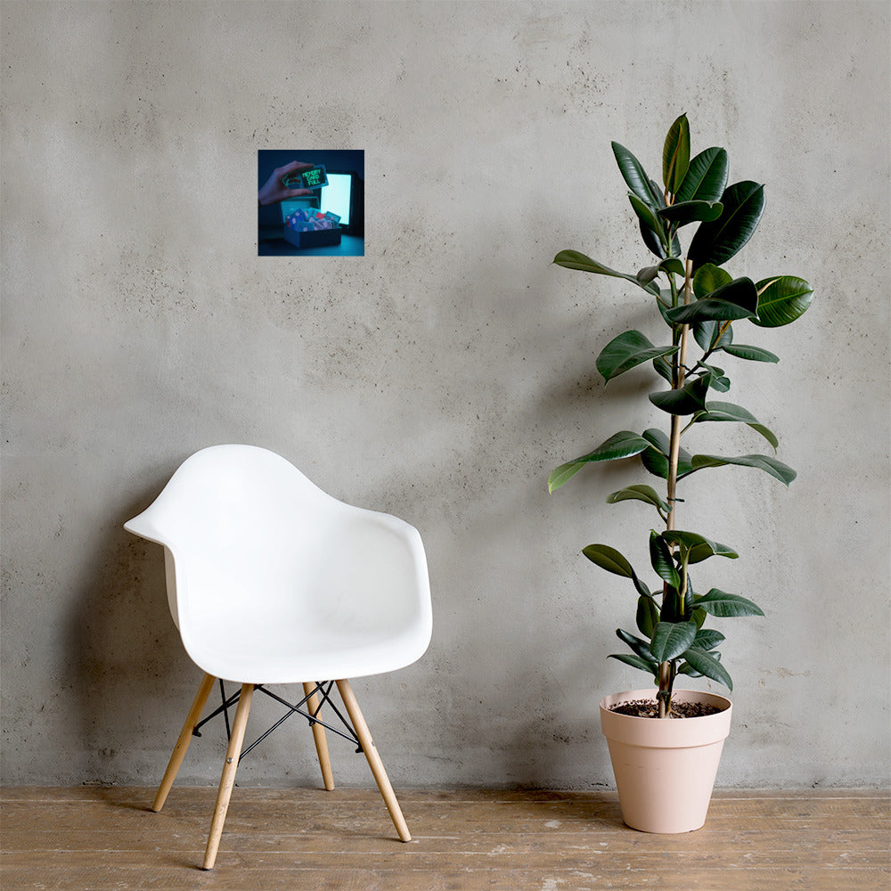 Storage Full memory card gaming poster framed scale view gallery wall