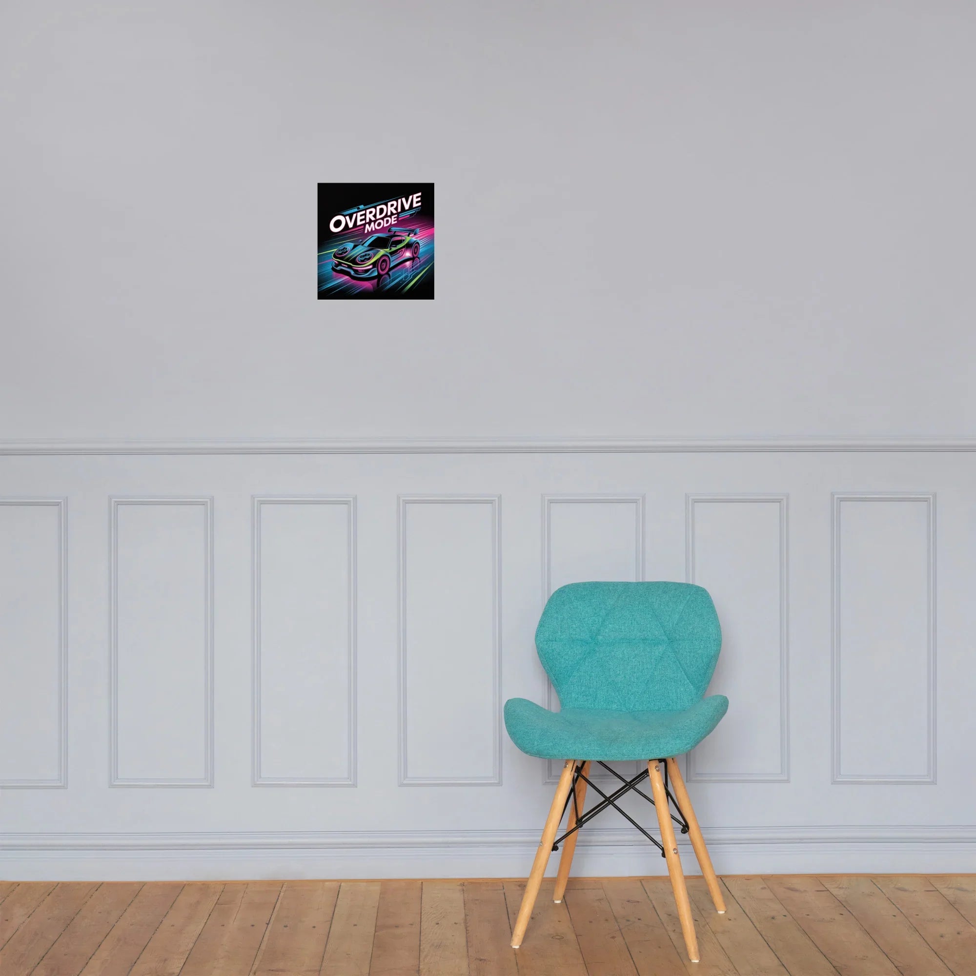 Overdrive Mode – Neon Racing Gamer Wall Art - RaZits