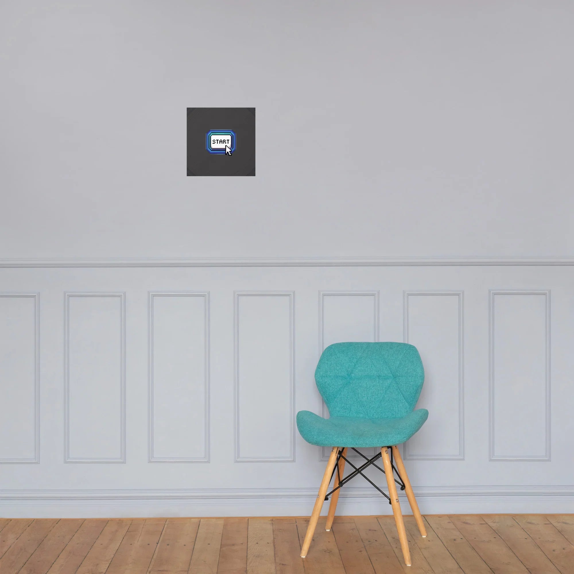 Start Button Pixel Art – Retro Minimal Gaming Design - RaZits