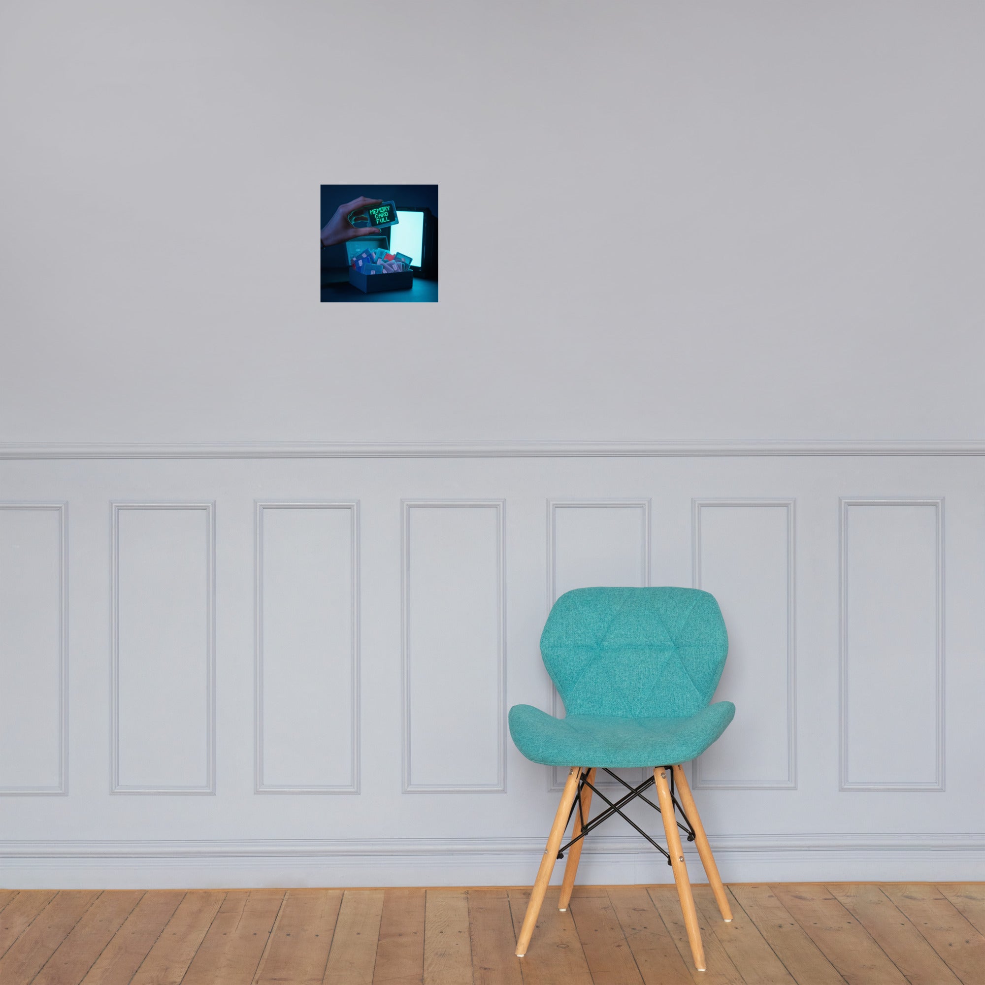 Storage Full memory card gaming poster in retro gaming setup context