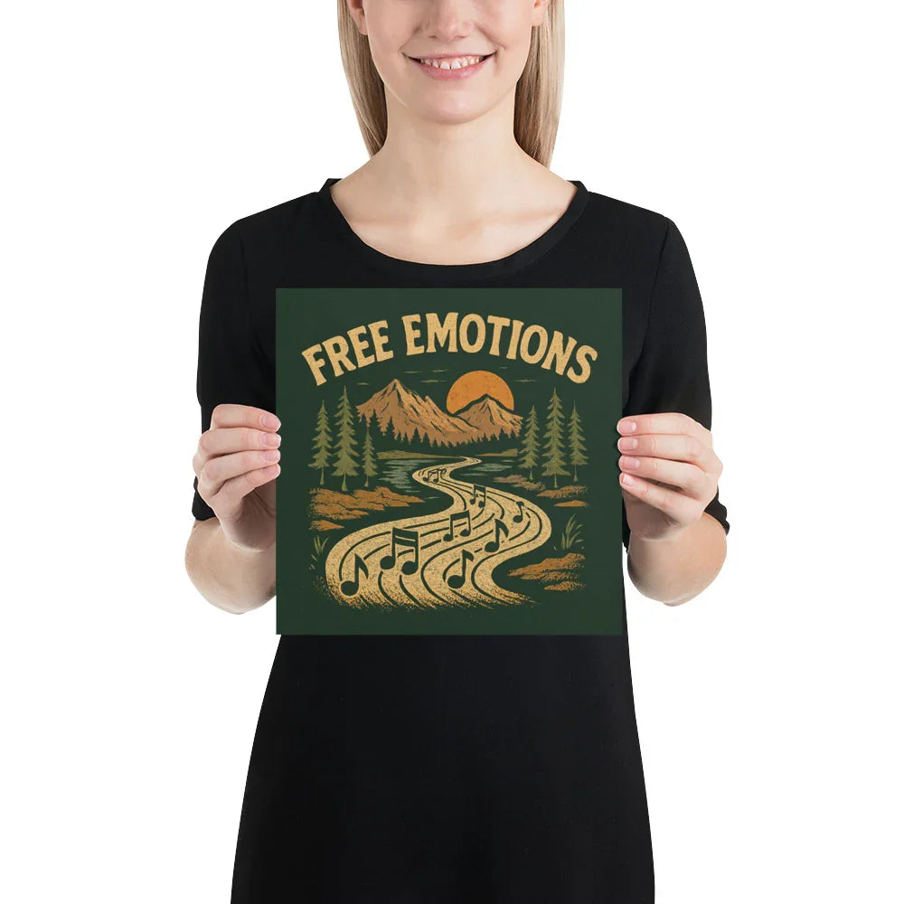 Free Emotions Poster – Musical River at Sunset - RaZits