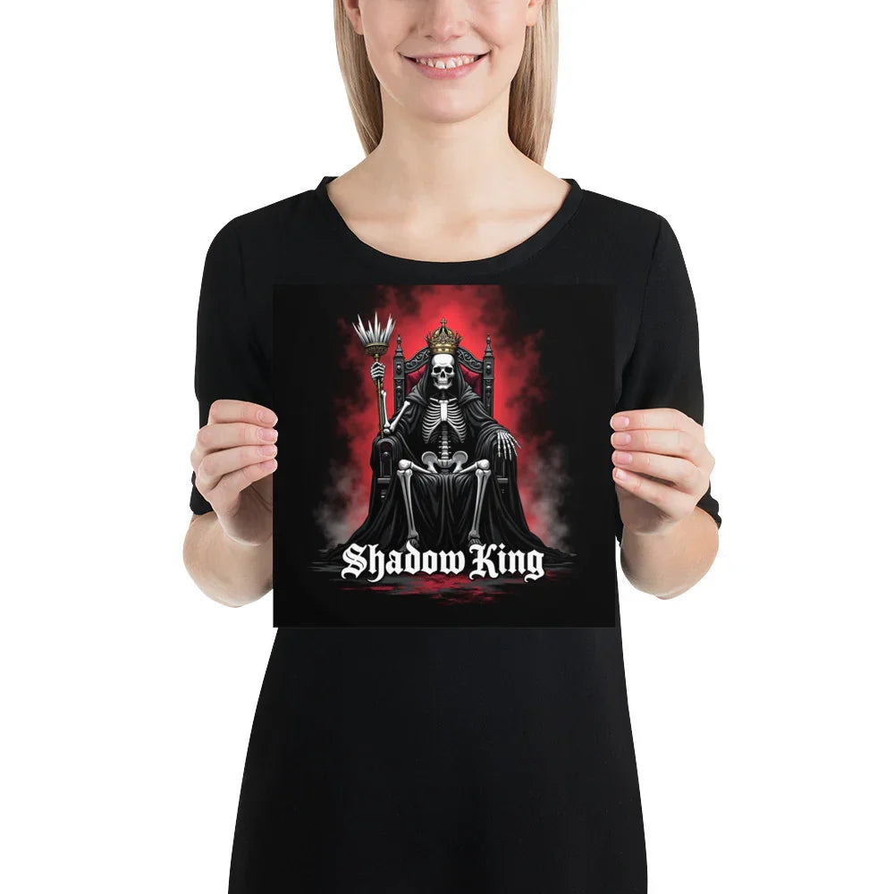 Shadow King Poster – Gothic Skull Art - RaZits