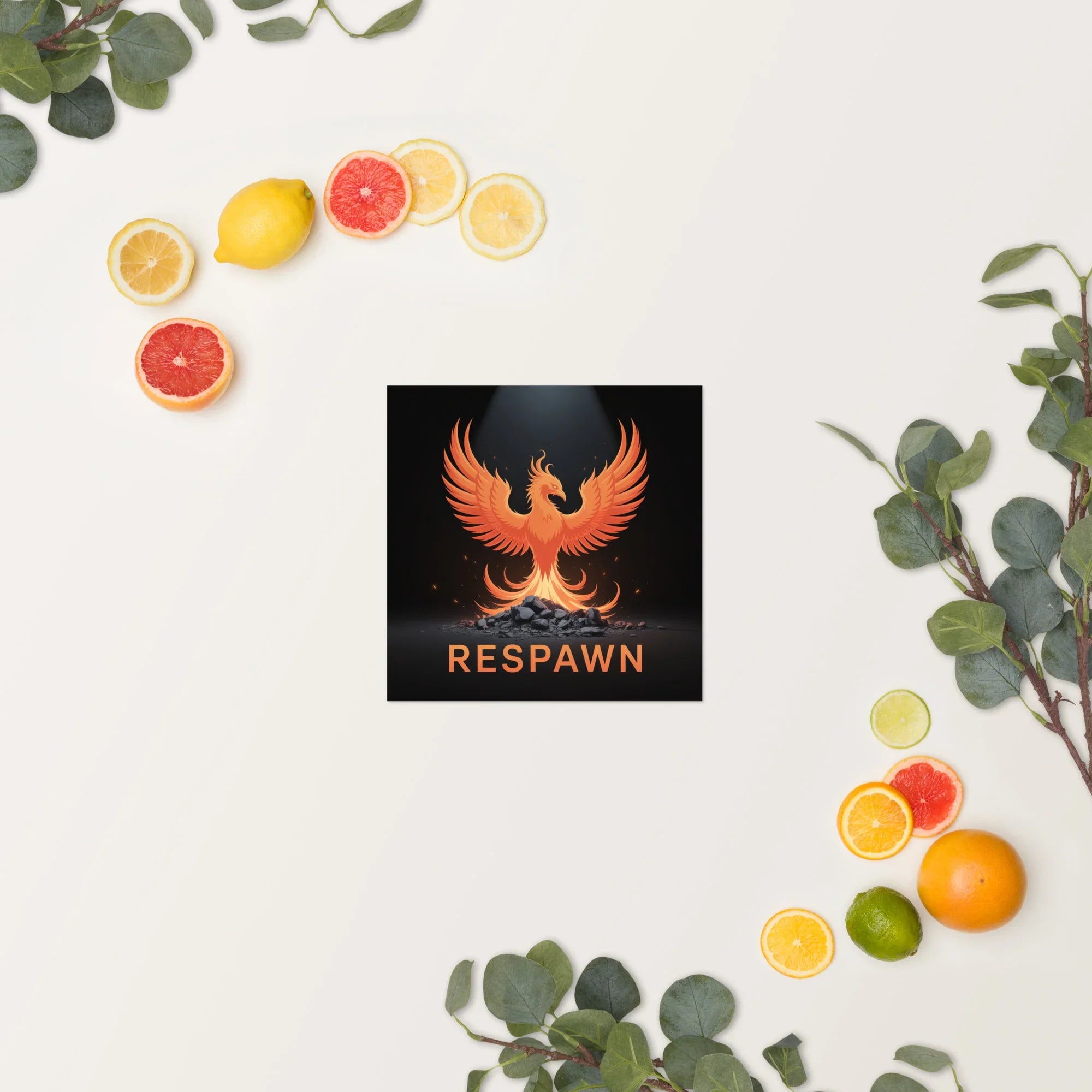 RESPAWN – Phoenix Rebirth Motivational Gaming Poster - RaZits