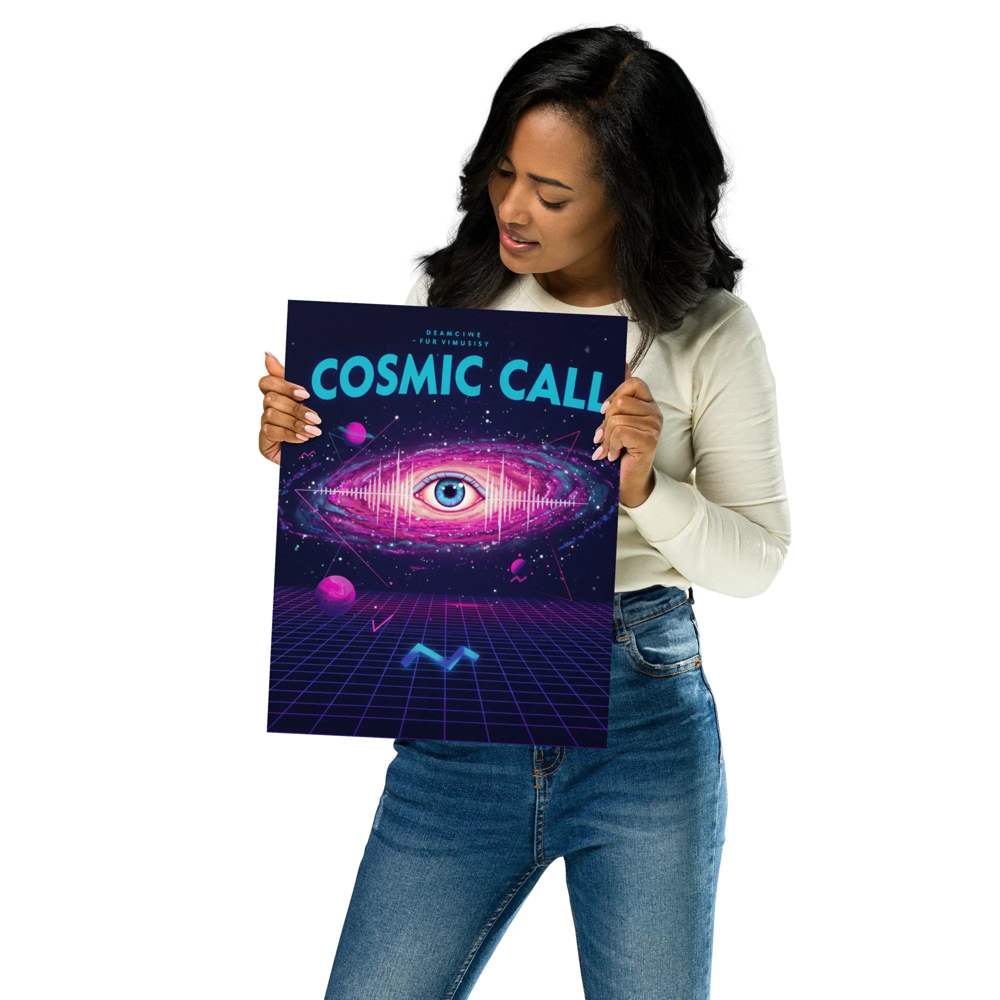 Cosmic Call Poster – Surreal Galaxy & Sci-Fi Art - RaZits