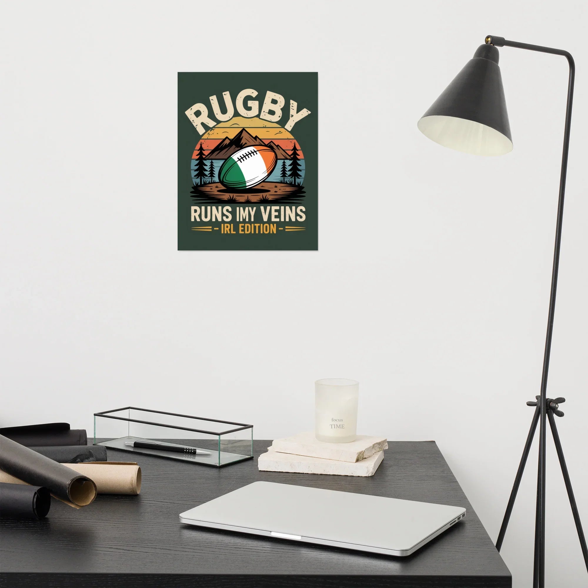 Rugby Runs in My Veins – Ireland Edition Poster - RaZits