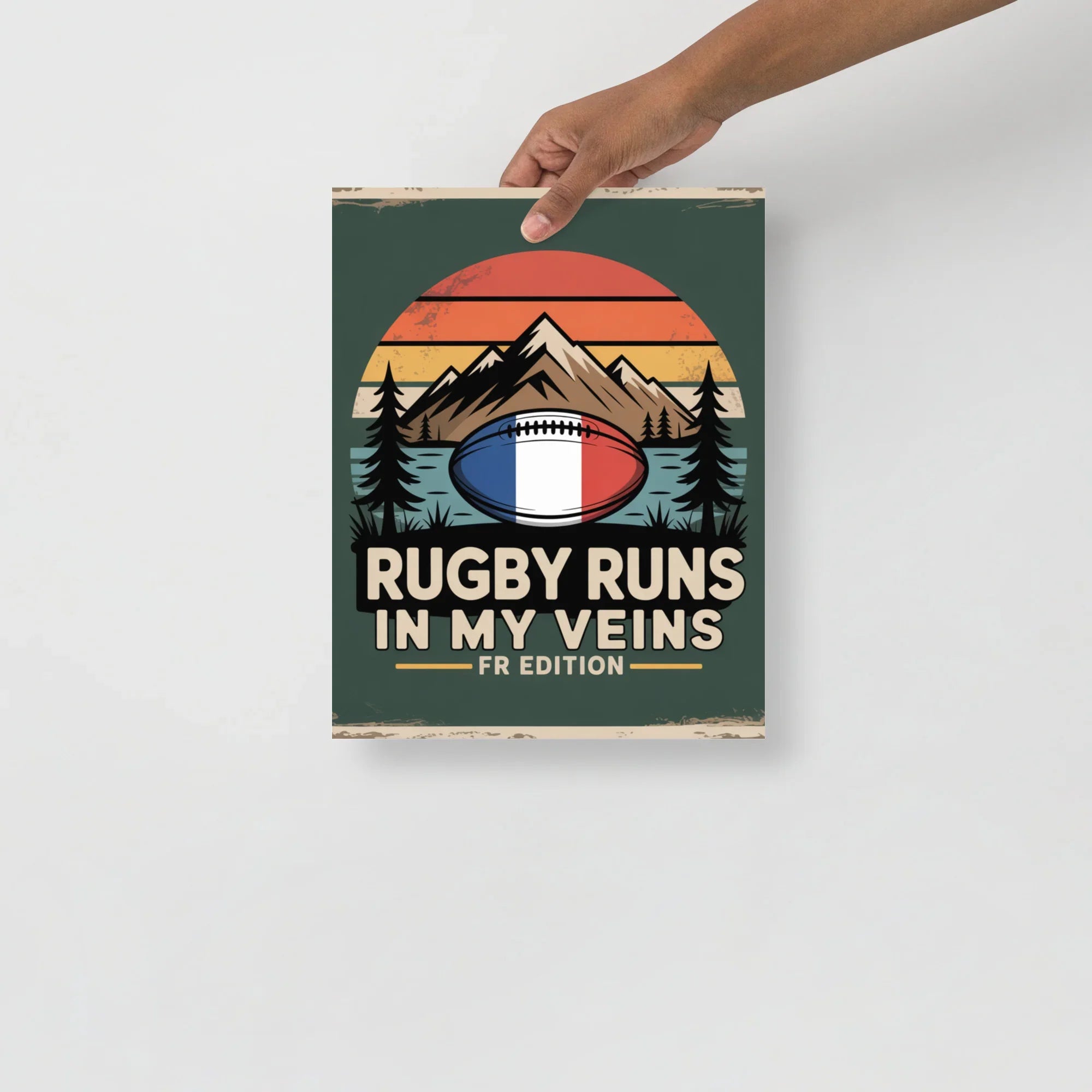 Rugby Runs in My Veins – France Poster (Daylight Edition) - RaZits