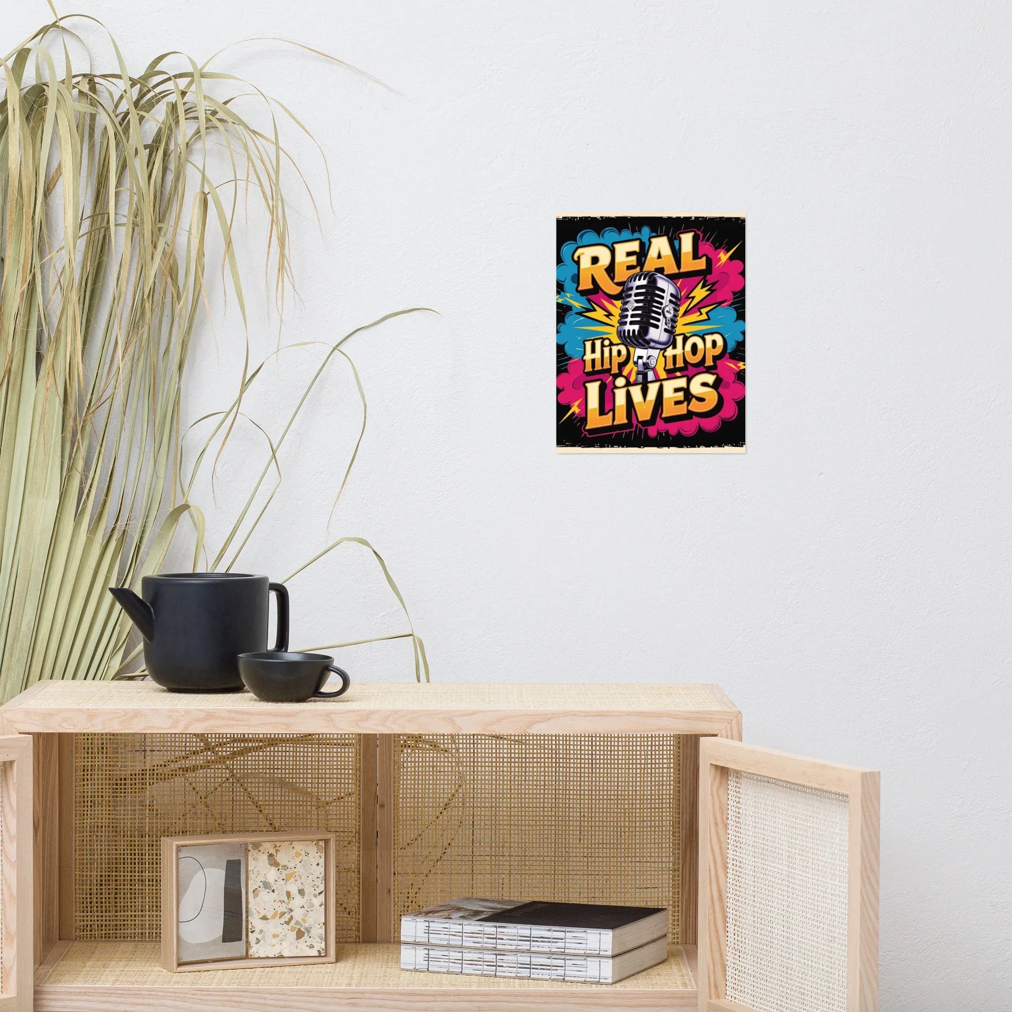 Real Hip Hop Lives Poster – Vintage Mic Boom Art - RaZits