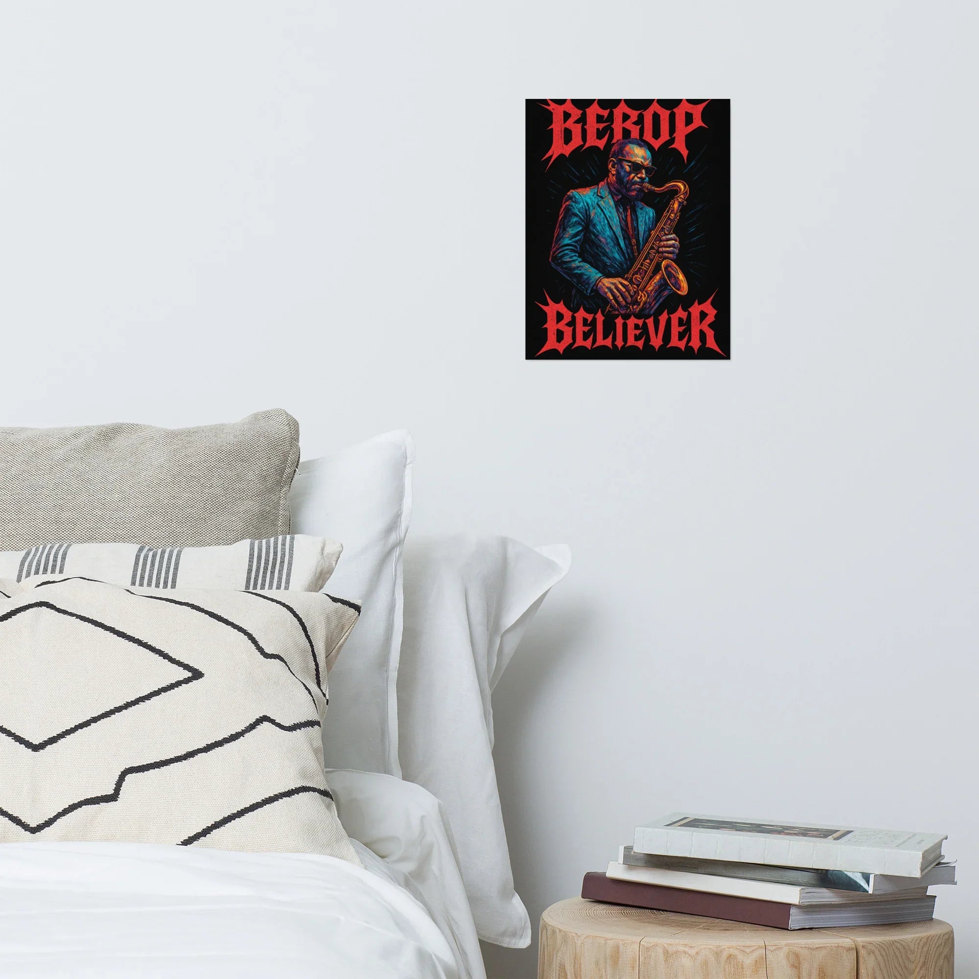 Bebop Believer Poster – Cool Sax Solo in Bold Colors - RaZits