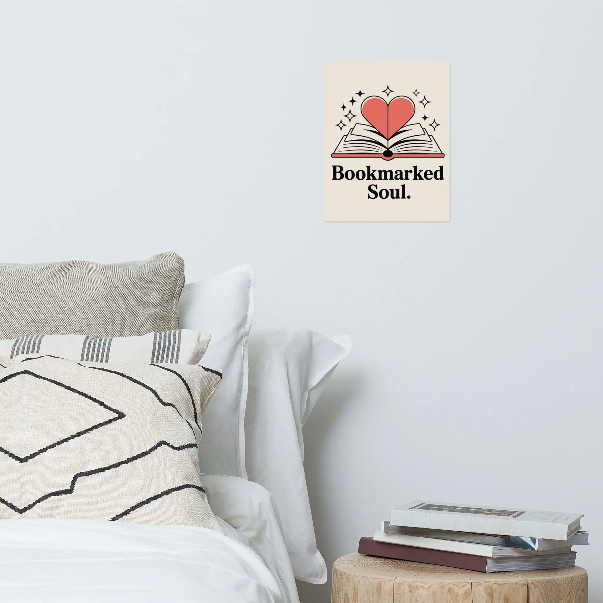 Bookmarked Soul Poster – Heart & Book Art Print - RaZits