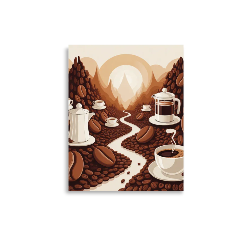 Coffee Valley Wall Art – Surreal Coffee Landscape - RaZits