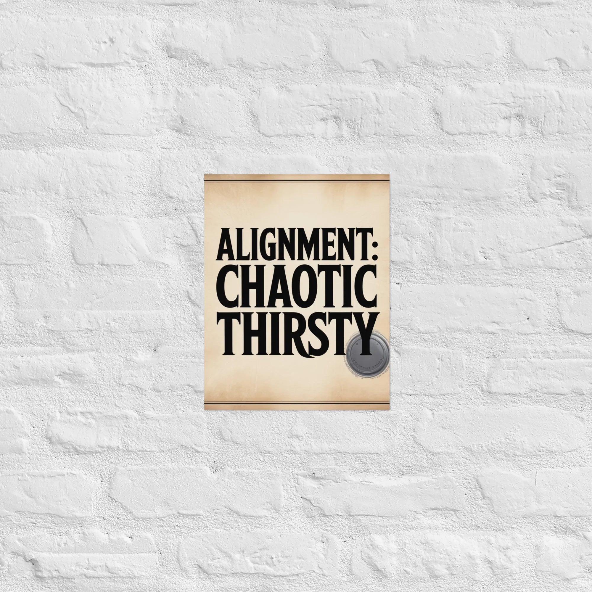 Chaotic Alignment Wall Print – Funny DnD Quote Art for Nerdy Gamer Decor - RaZits