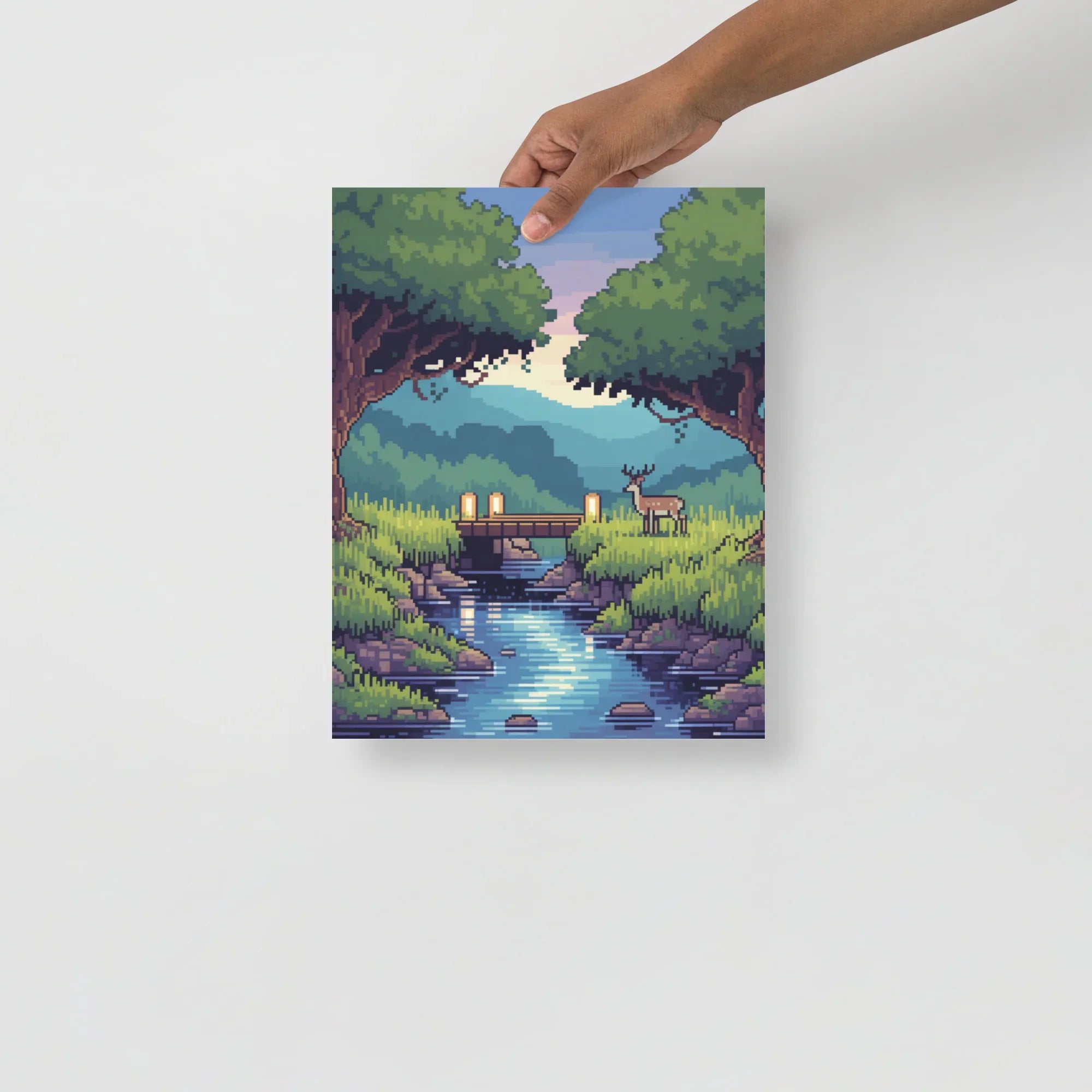 Whispering Grove – Pixel Forest Adventure Art Print - RaZits