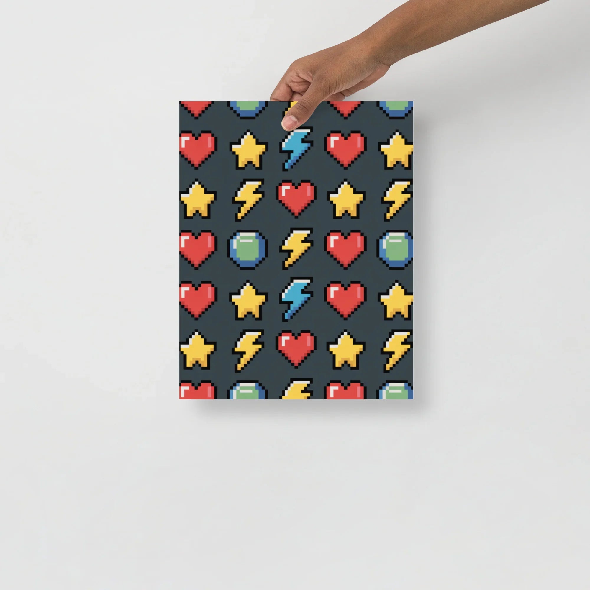 Pixel Pulse Retro Gaming Wall Art – 8-Bit Arcade Aesthetic Pattern - RaZits