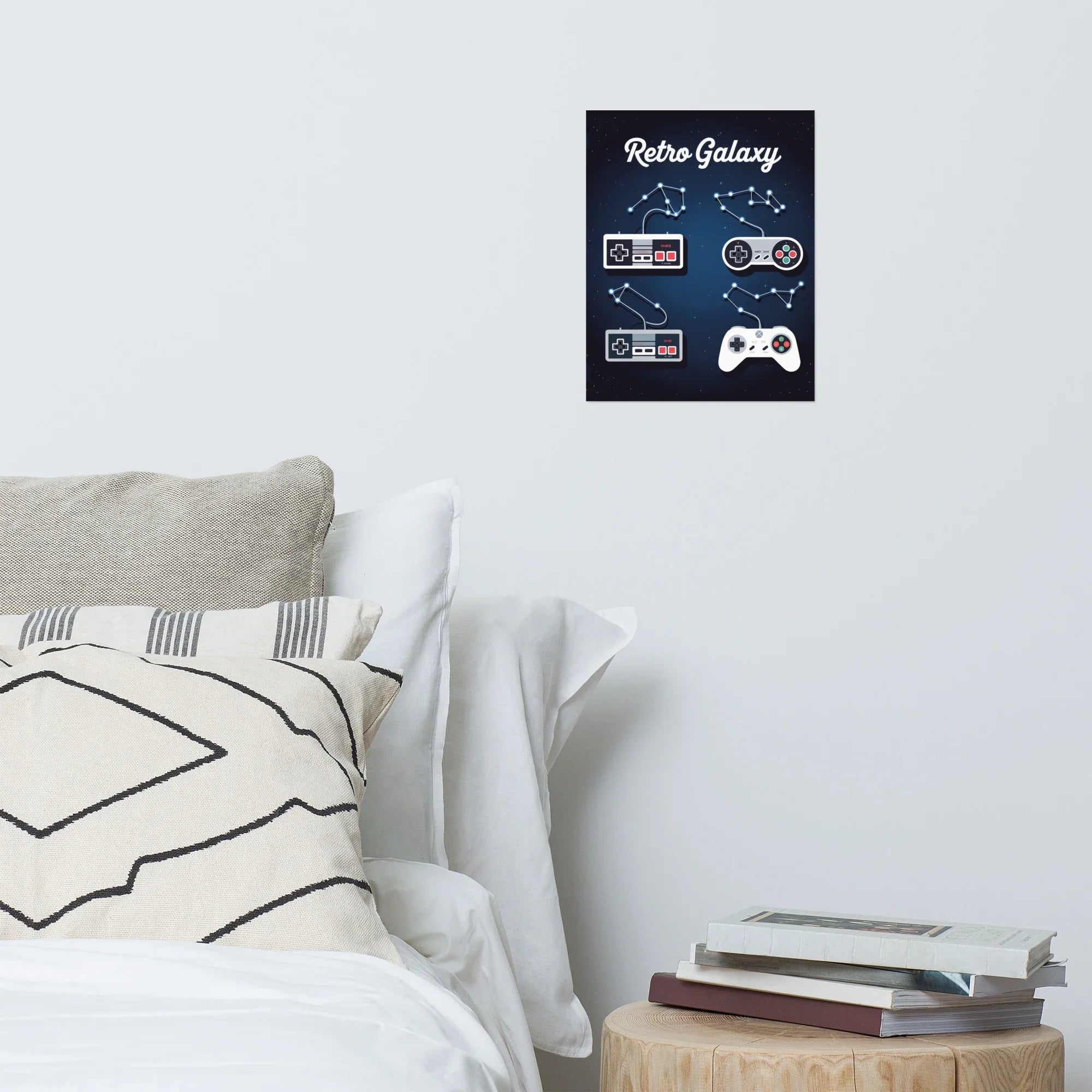 Retro Galaxy – Vintage Controller Constellation Gaming Poster - RaZits