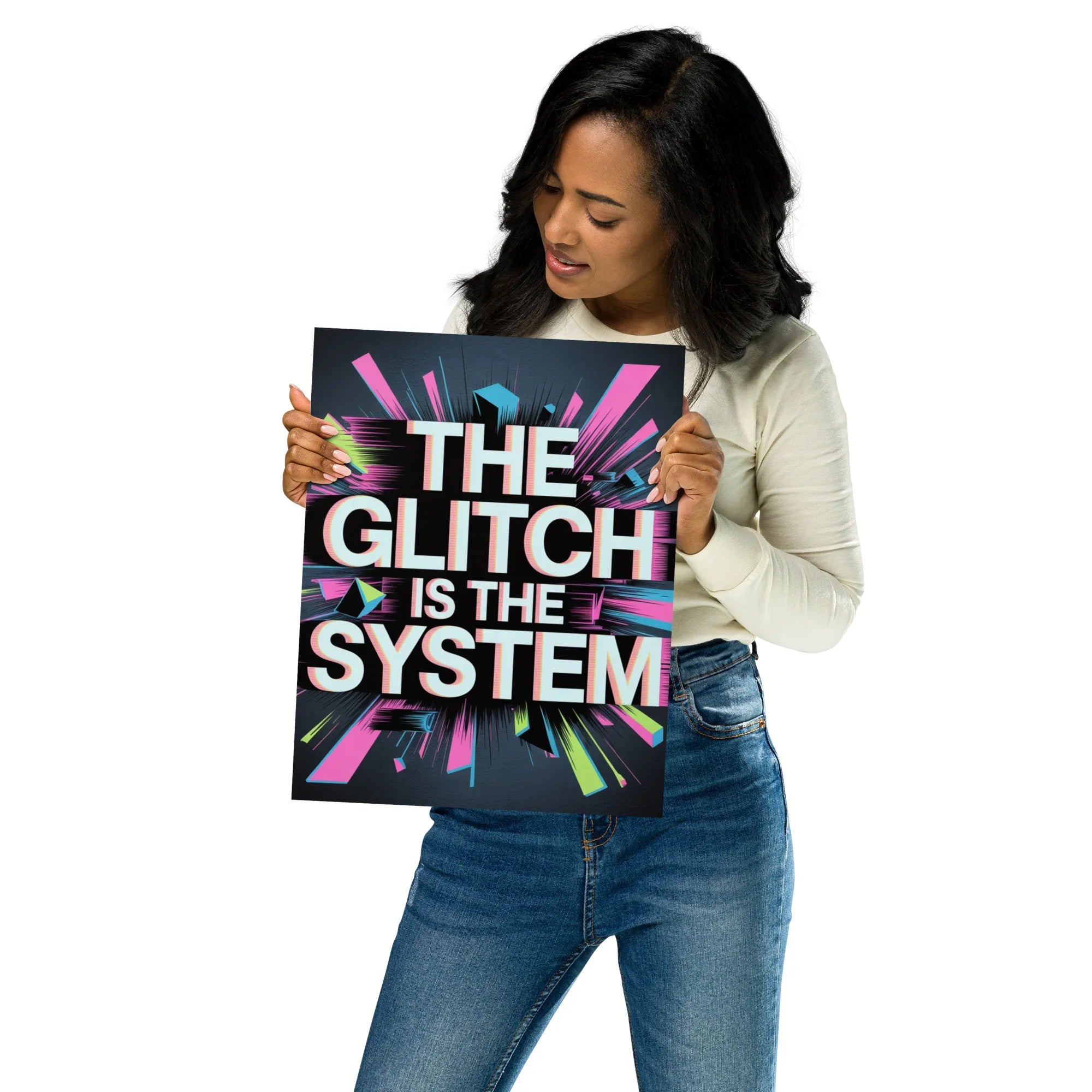 The Glitch Is the System – Gamer Room Decor Retro Gaming Poster Wall Art - RaZits