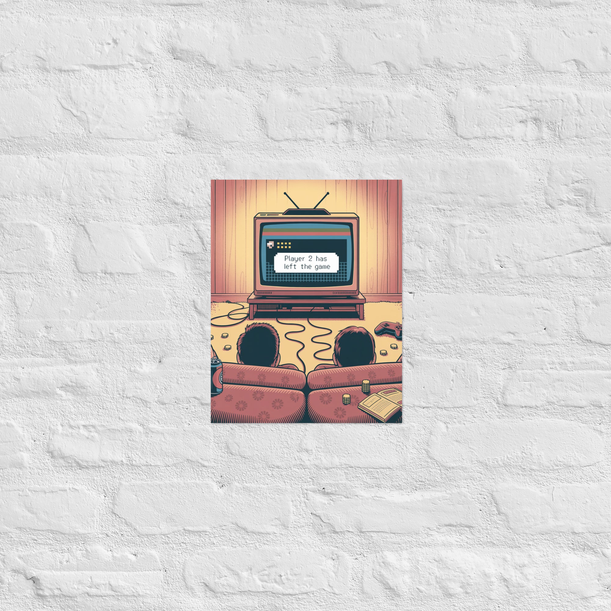 Gamer humor wall art with classic phrase, 11×14 inch