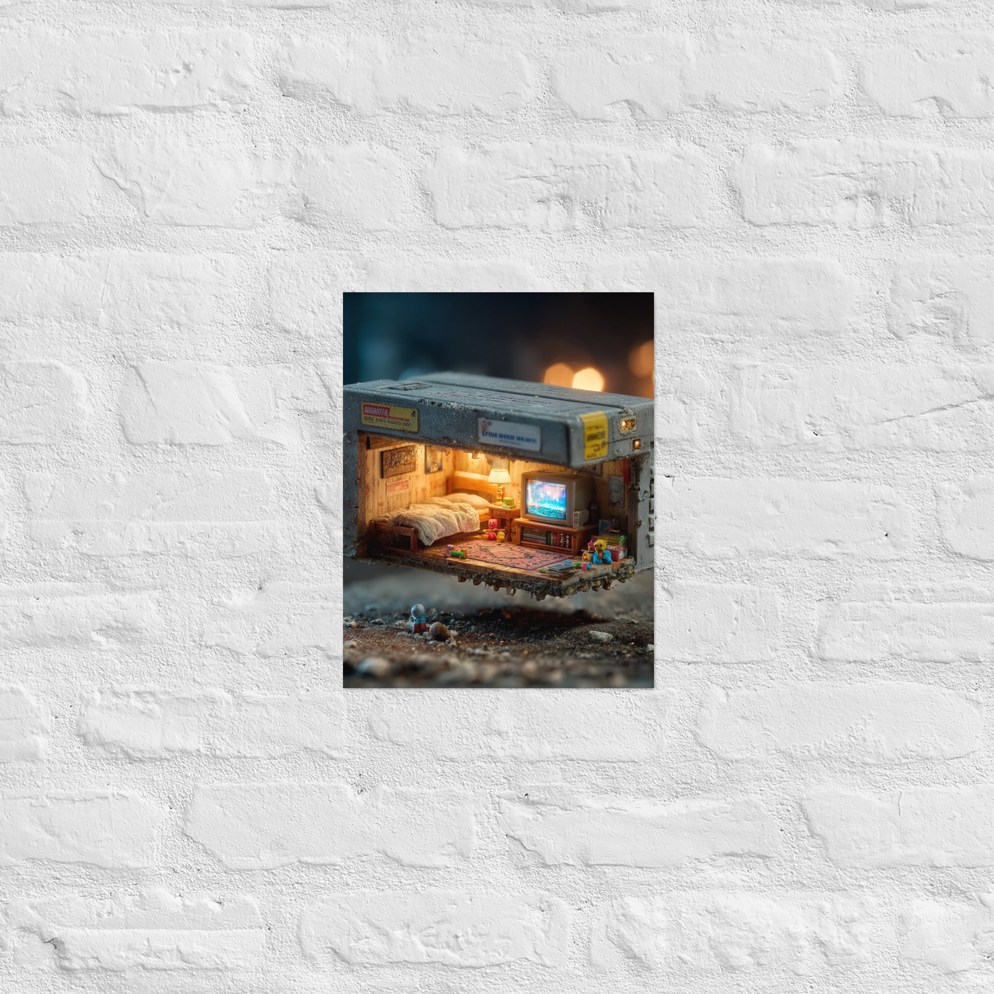 Premium cartridge gaming wall art in a collector display, 11×14 inch
