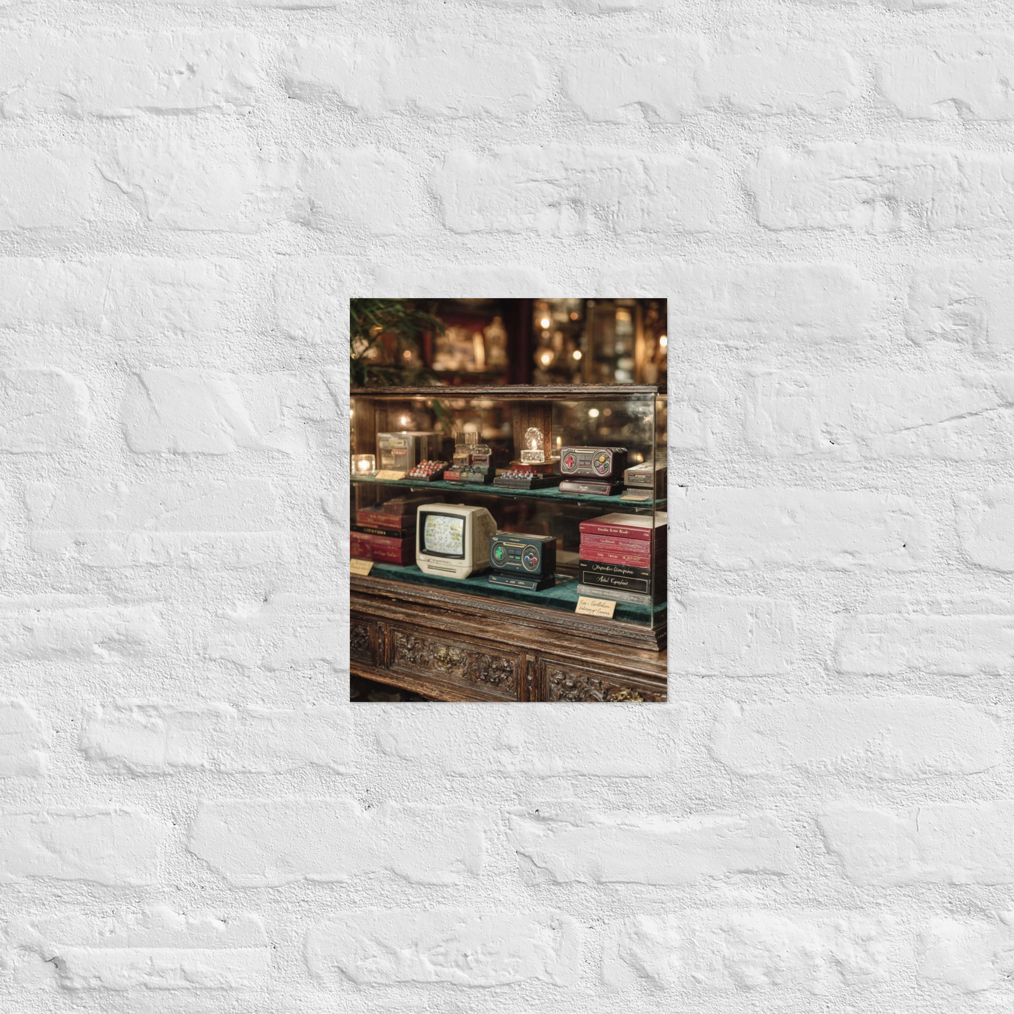 Premium gaming collector wall art in a curated room, 11×14 inch