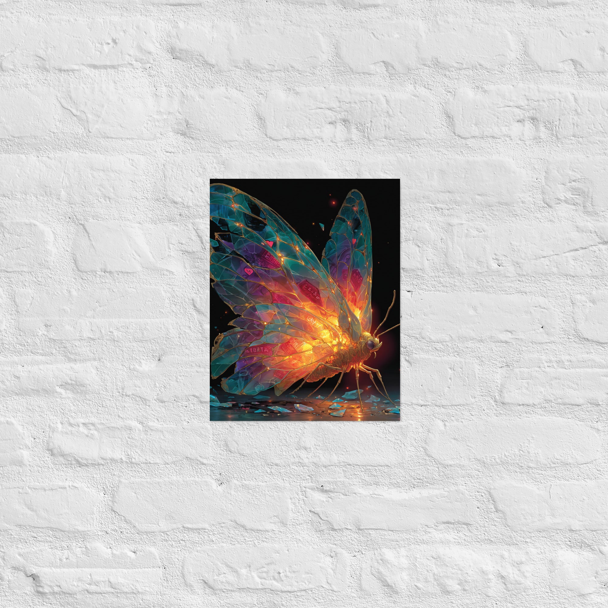 Retro gaming philosophy wall art with metamorphosis Game Over print, 11×14 inch size