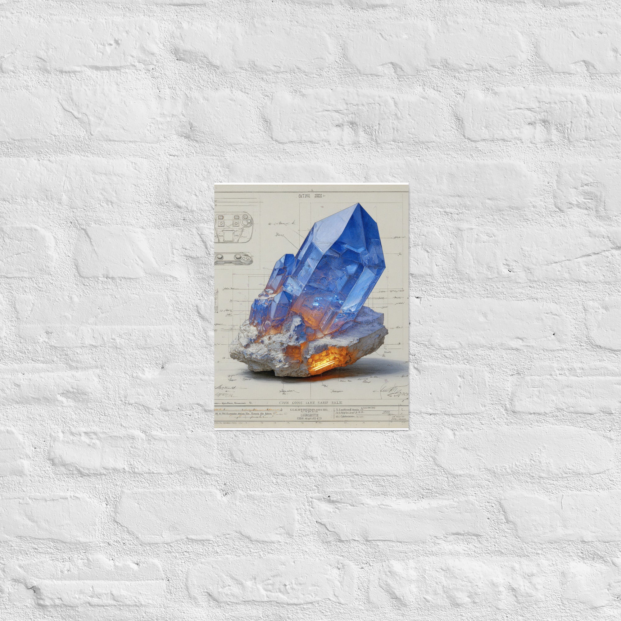 Premium limited edition gaming wall art with numbered specimen composition in a curated room, 11×14 inch size