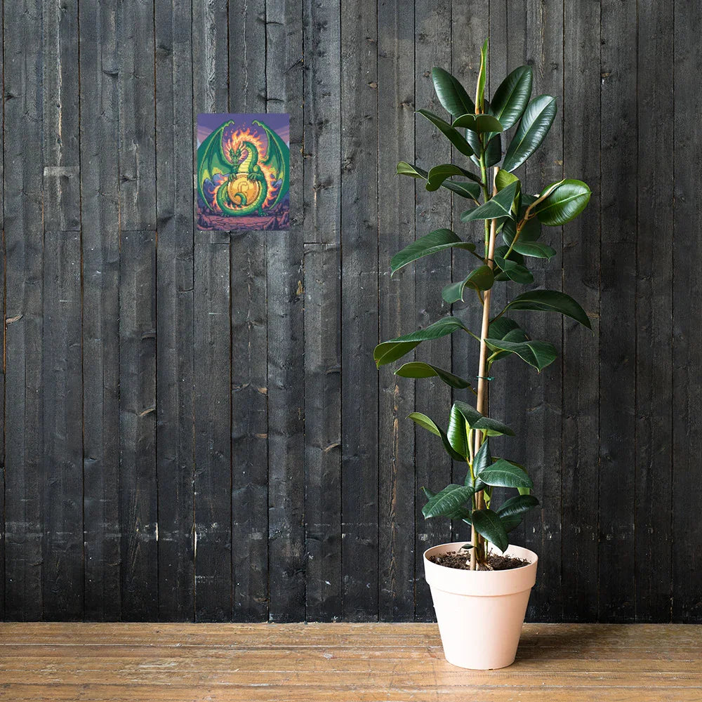 Pixel Dragon Guardian Boss Battle Poster - RaZits