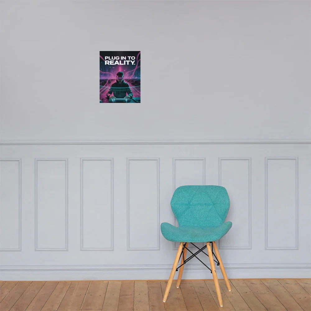 Plug In To Reality Cyberpunk Gaming Wall Art – VR Aesthetic Room Decor - RaZits