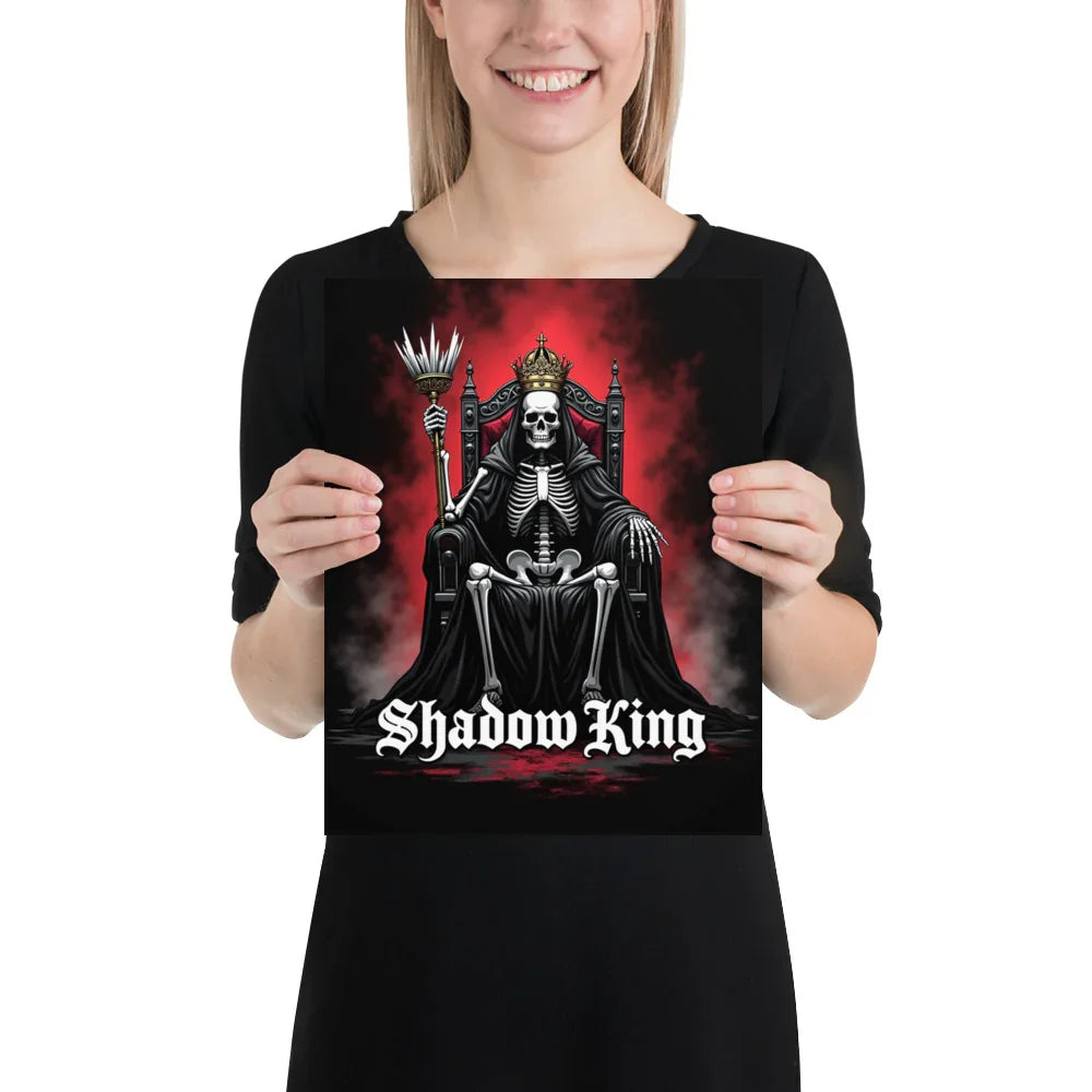 Shadow King Poster – Gothic Skull Art - RaZits