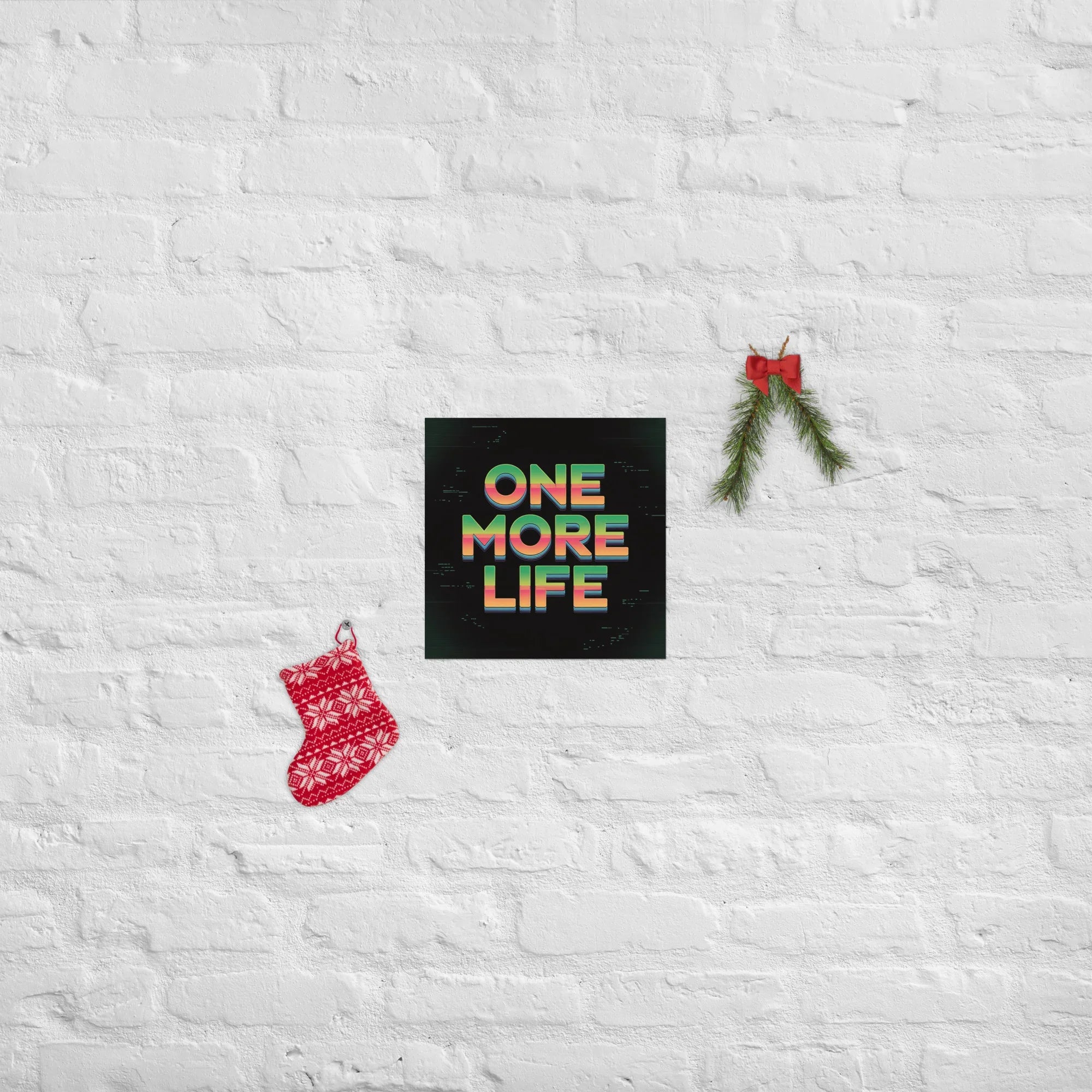 One More Life Retro Gamer Motivation Poster - RaZits