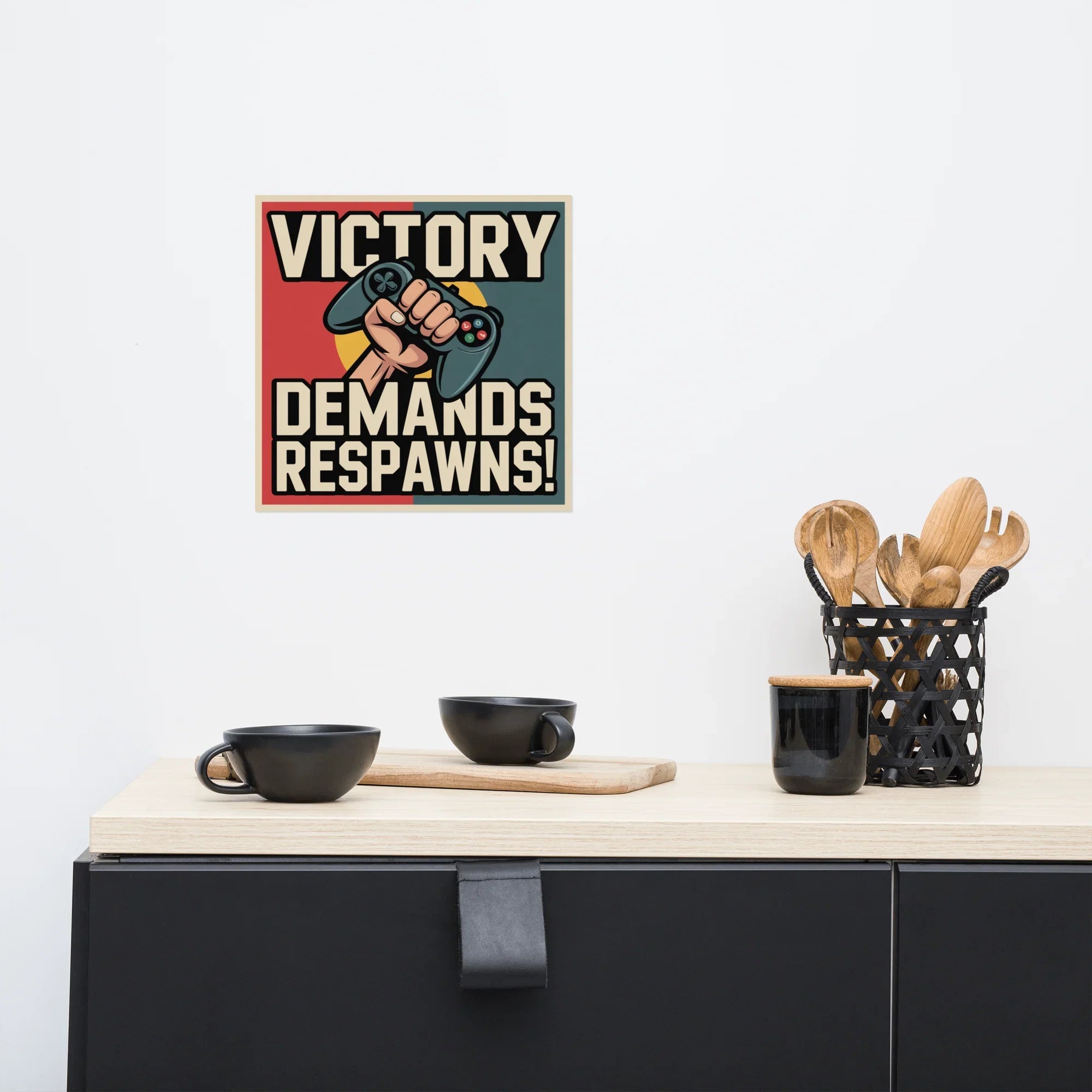 Victory Demands Respawns – Retro Gamer Wall Poster - RaZits