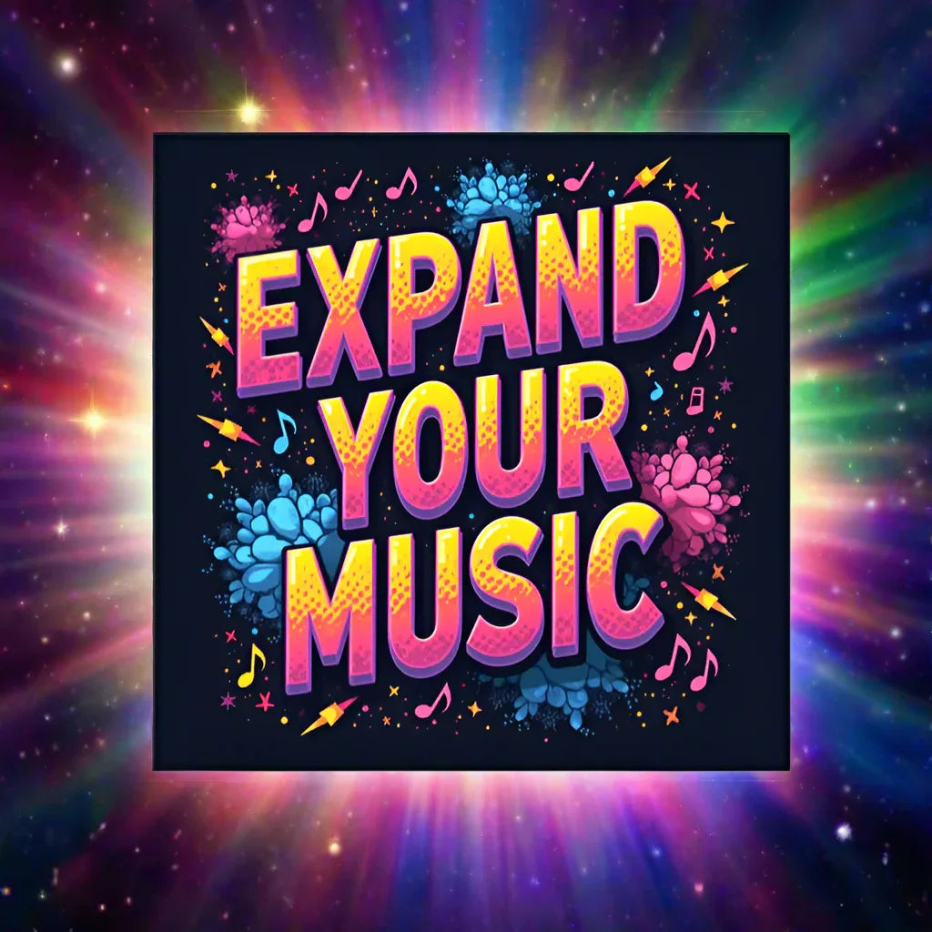 Expand Your Music Poster – Bold Neon Typography - RaZits