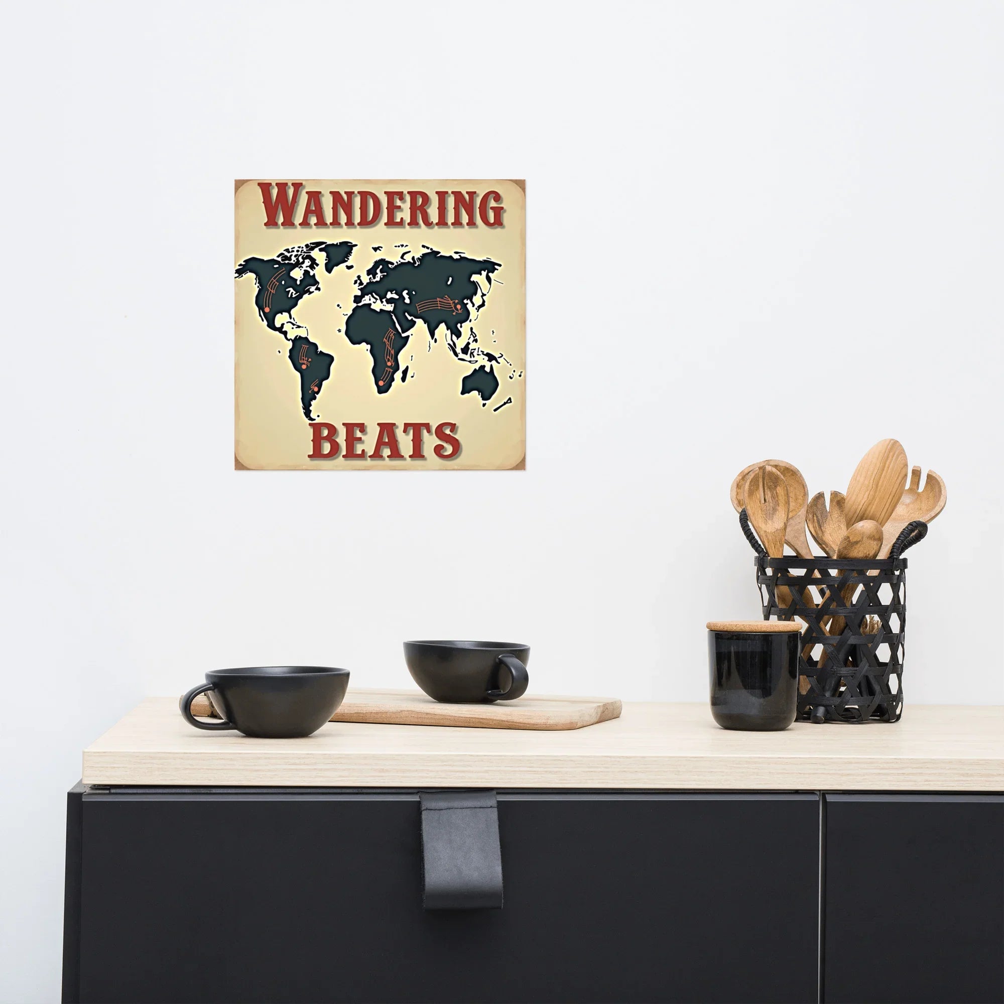 Wandering Beats Poster – Global Music Travel Vibes - RaZits