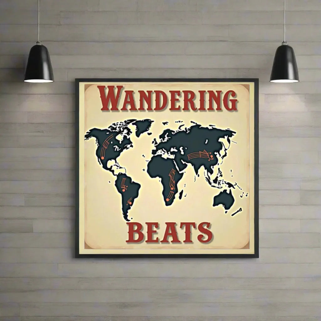 Wandering Beats Poster – Global Music Travel Vibes - RaZits