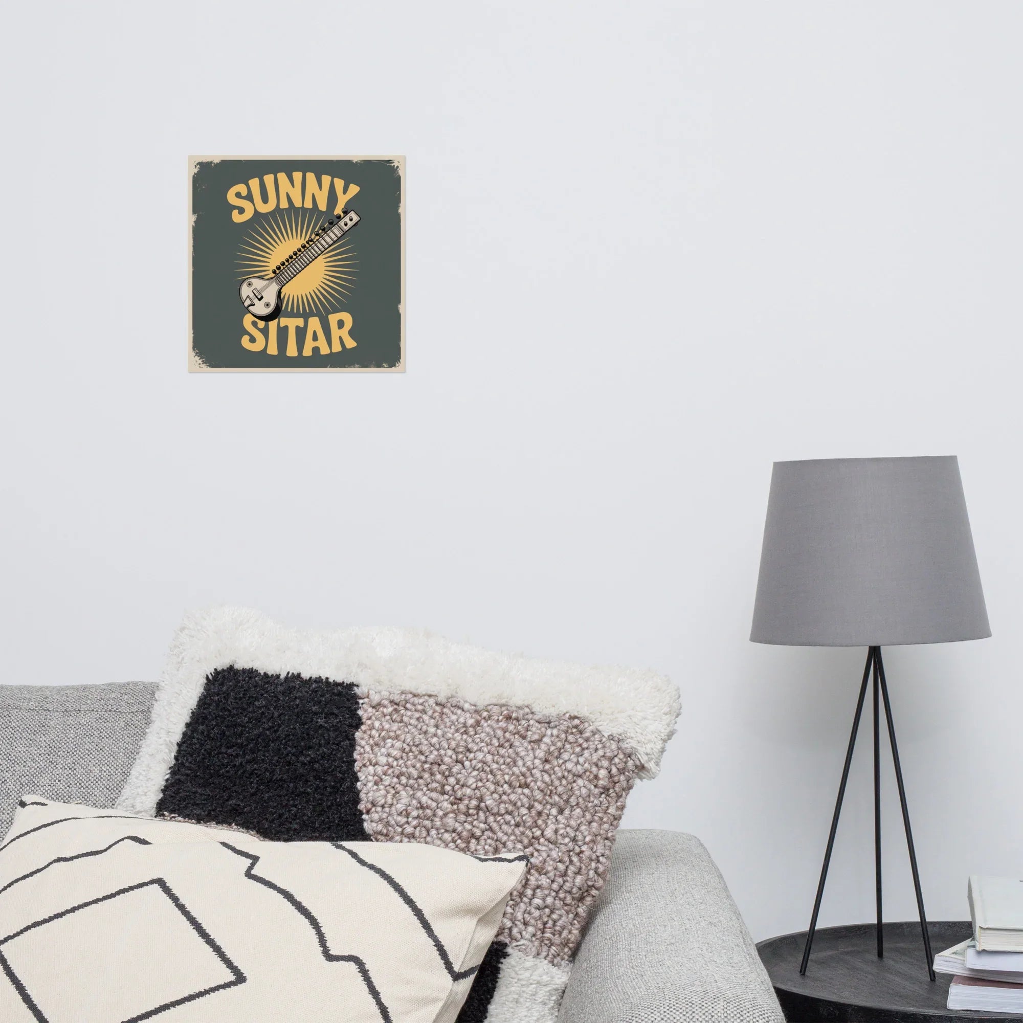 Sunny Sitar Poster – Indian Classical Vibes - RaZits