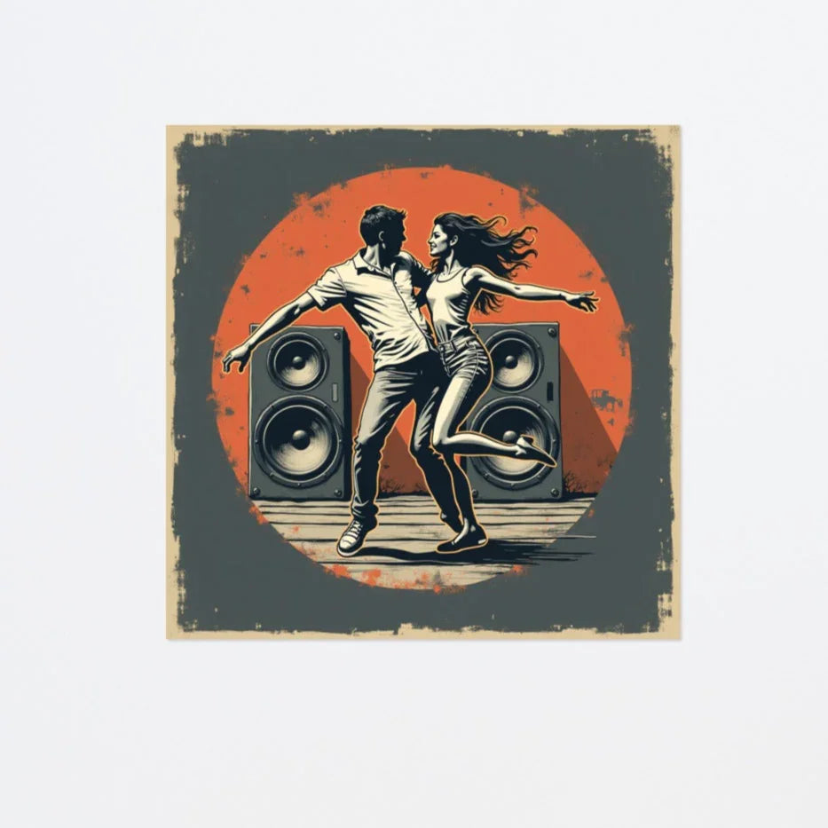Dance Pulse Poster – Retro Speaker Groove - RaZits