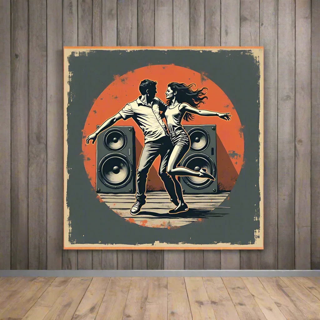 Dance Pulse Poster – Retro Speaker Groove - RaZits