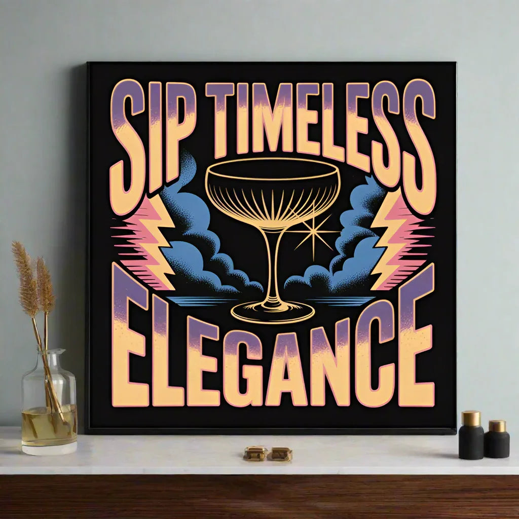 Sip Timeless Elegance – Art Deco Poster - RaZits