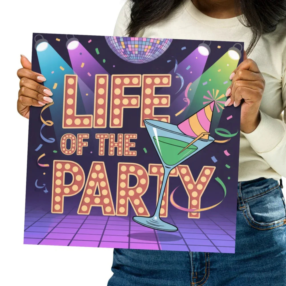 Life of the Party – Disco Cocktail Poster - RaZits