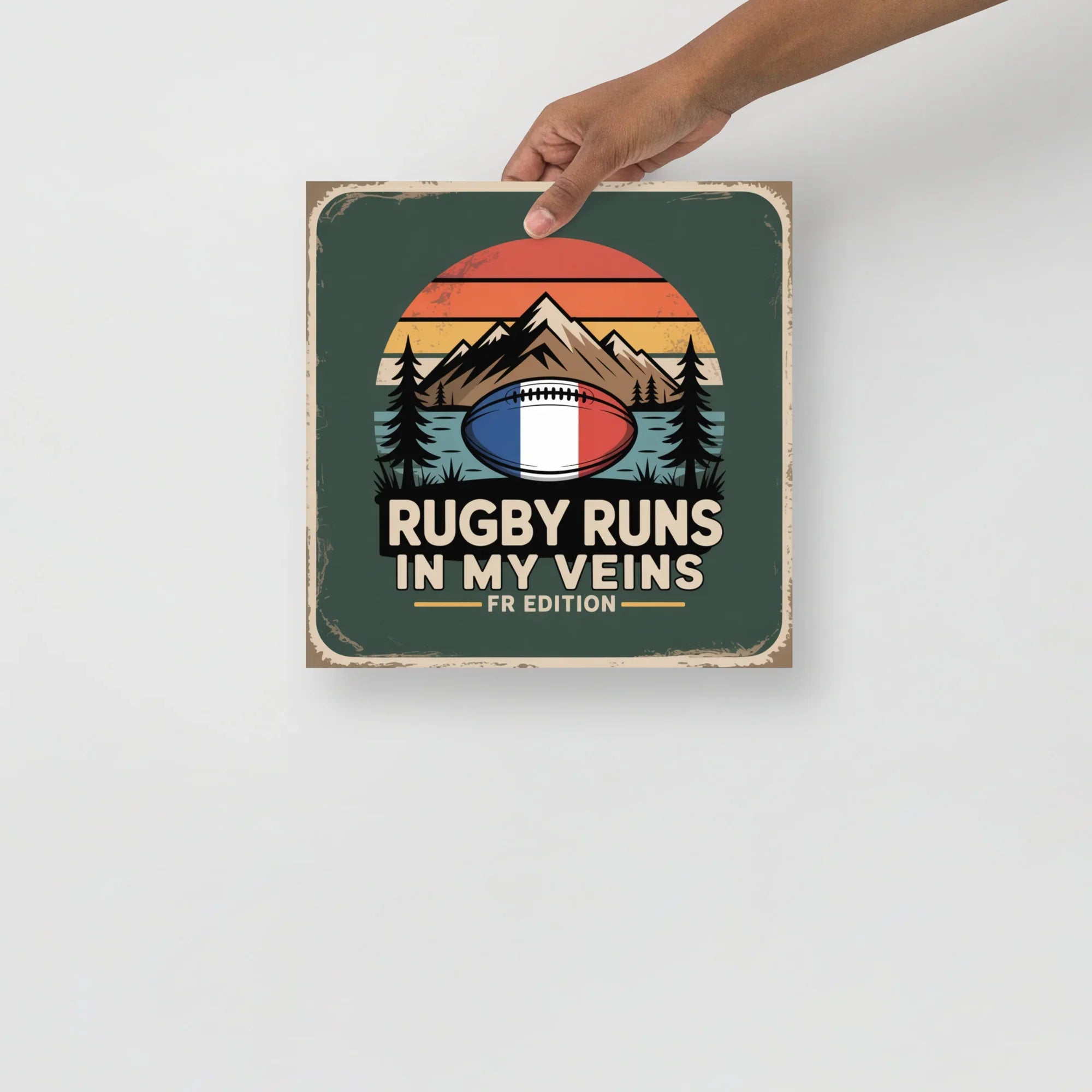 Rugby Runs in My Veins – France Poster (Daylight Edition) - RaZits