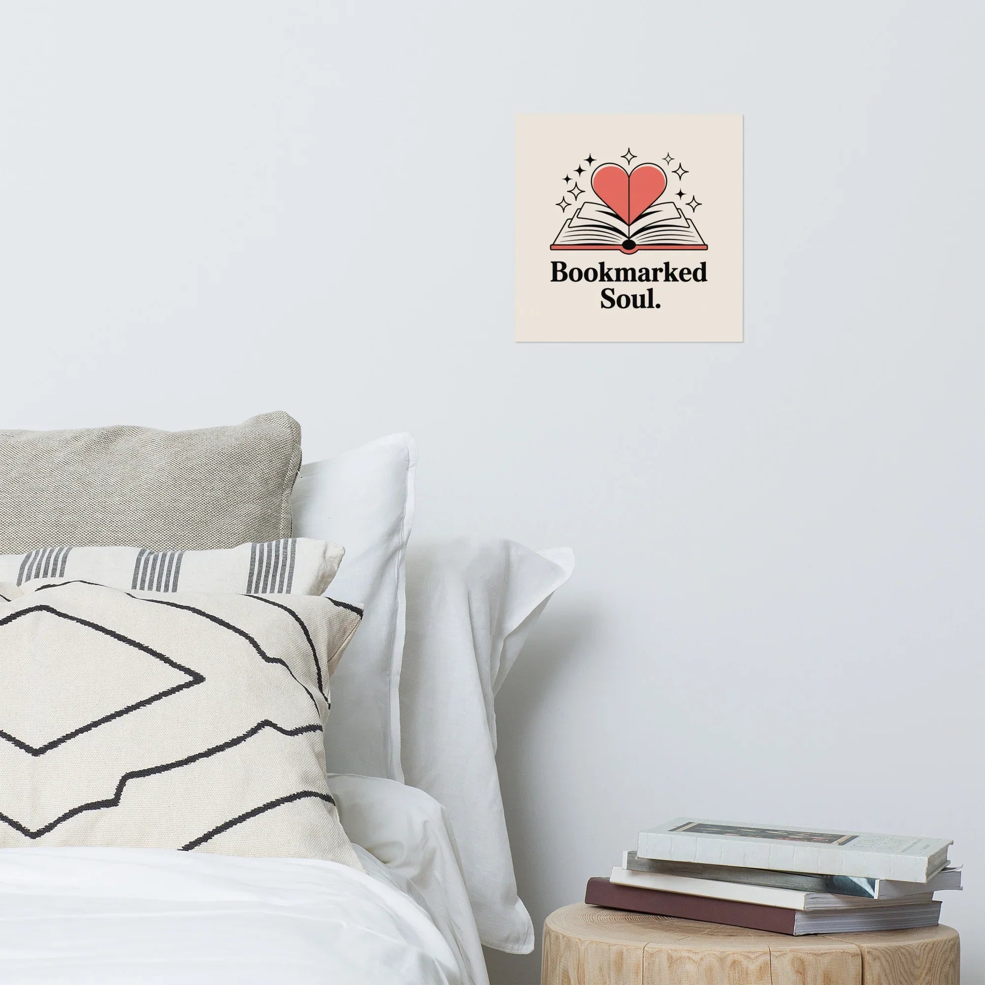 Bookmarked Soul Poster – Heart & Book Art Print - RaZits