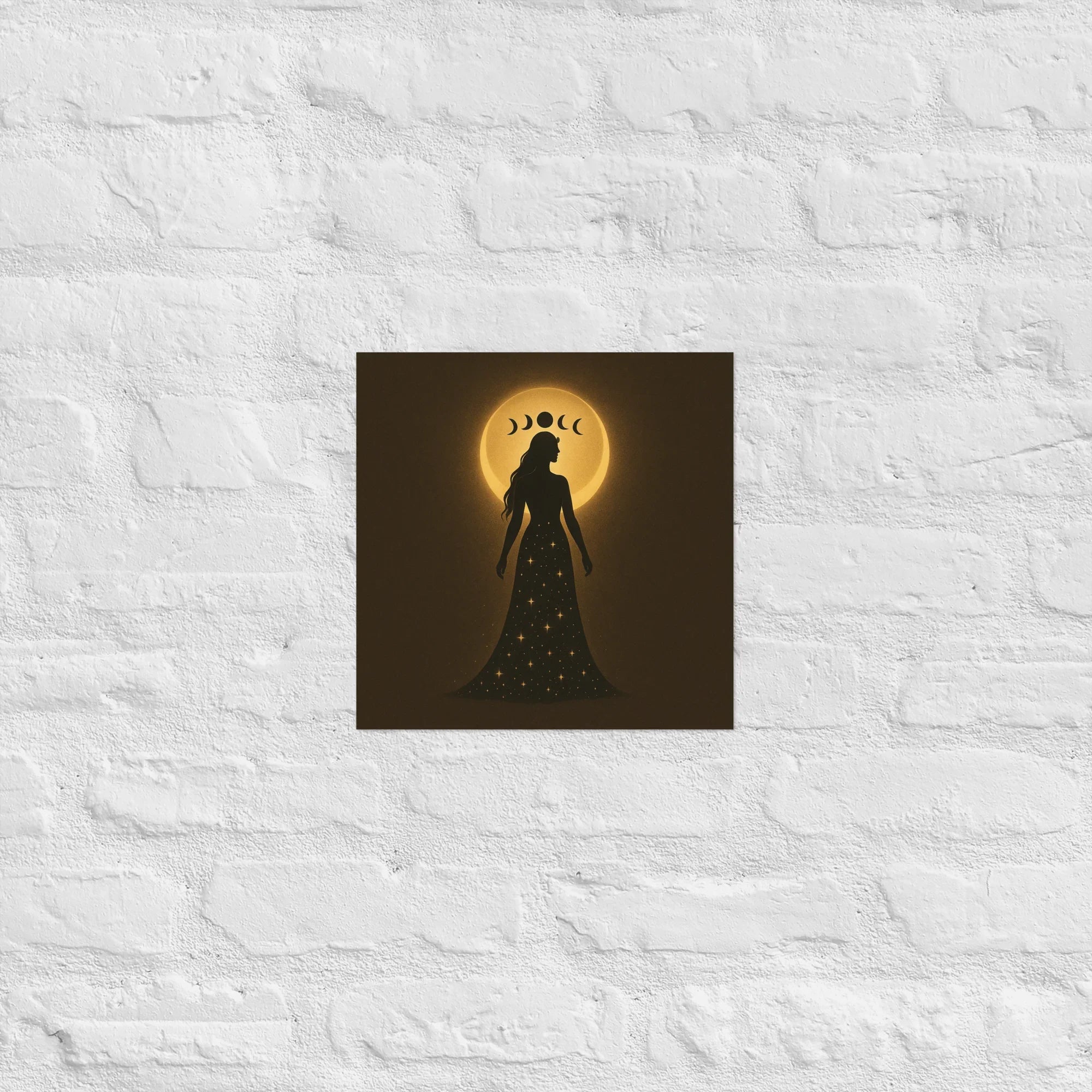 Triple Moon Goddess Poster – Divine Feminine Lunar Print - RaZits